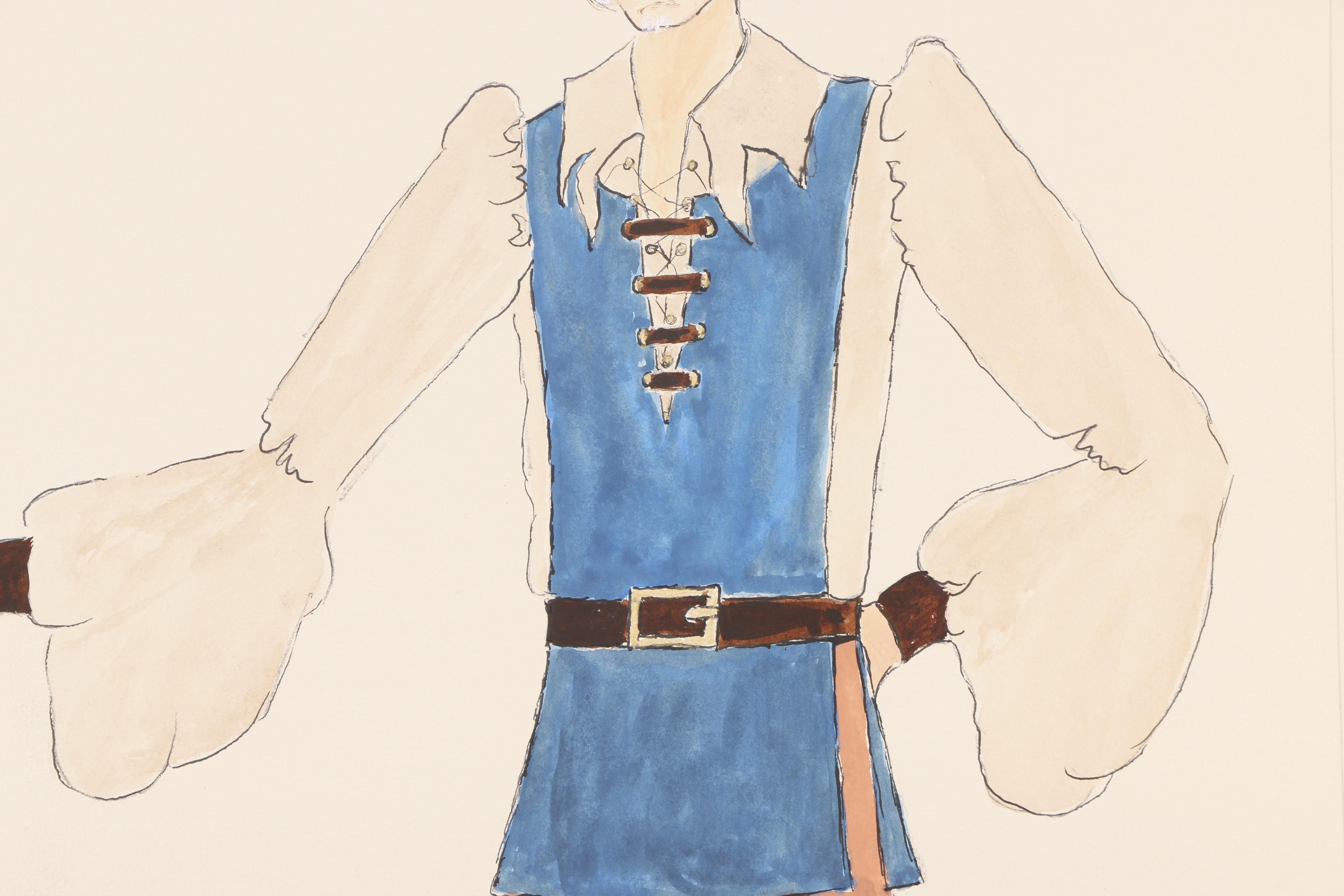 H. Trautmann Gouache Paintings of Costume Designs