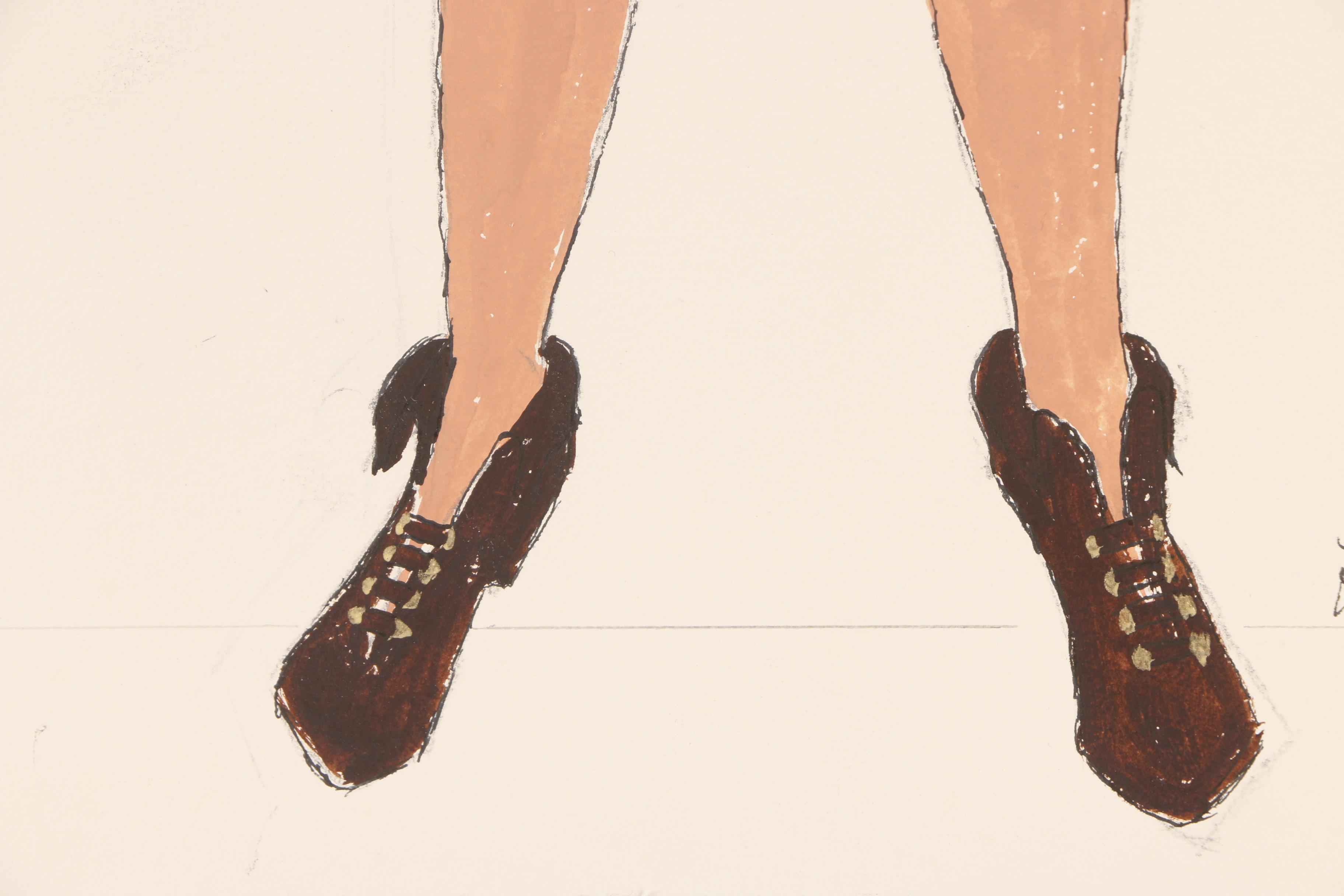 H. Trautmann Gouache Paintings of Costume Designs