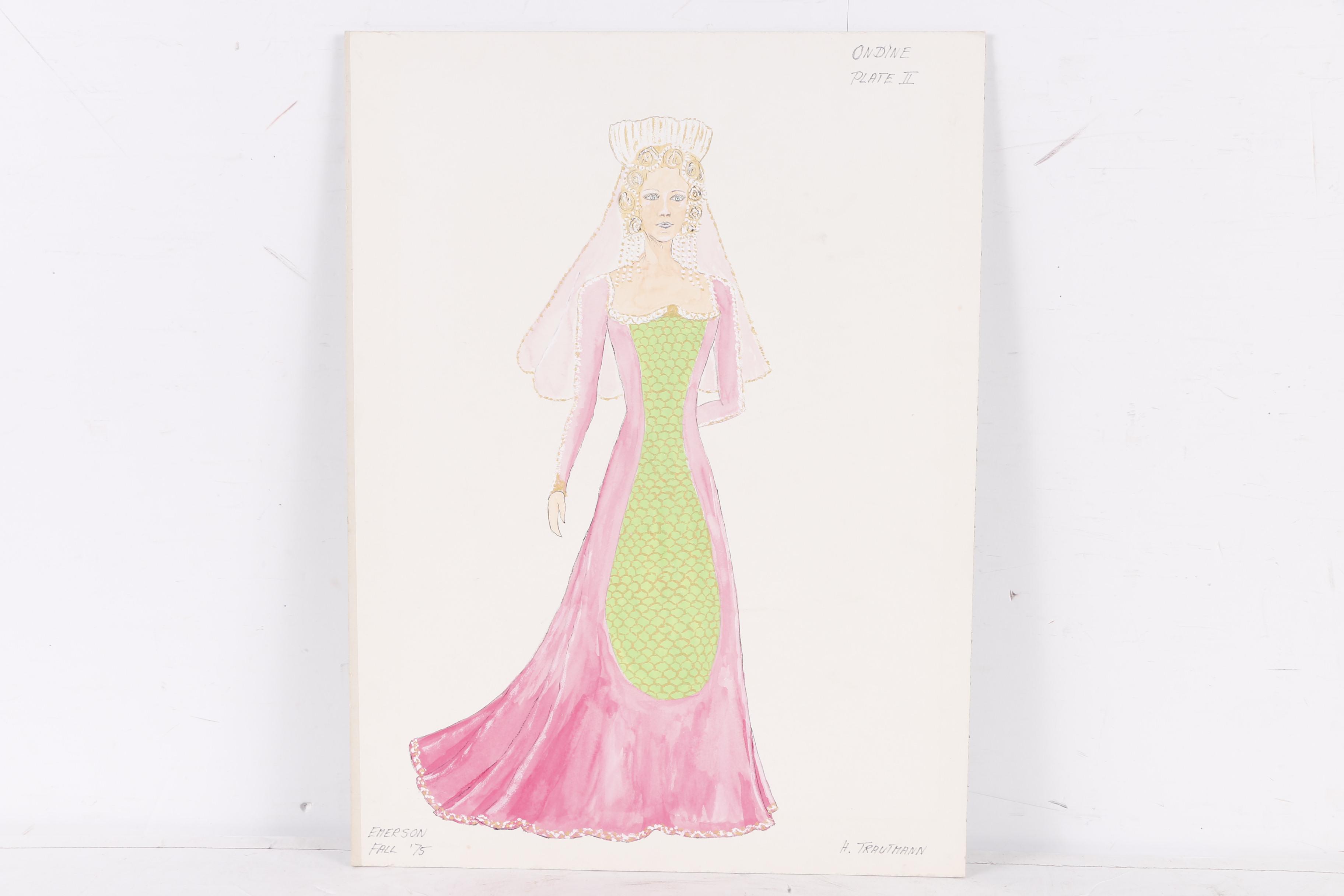 H. Trautmann Gouache Paintings of Costume Designs
