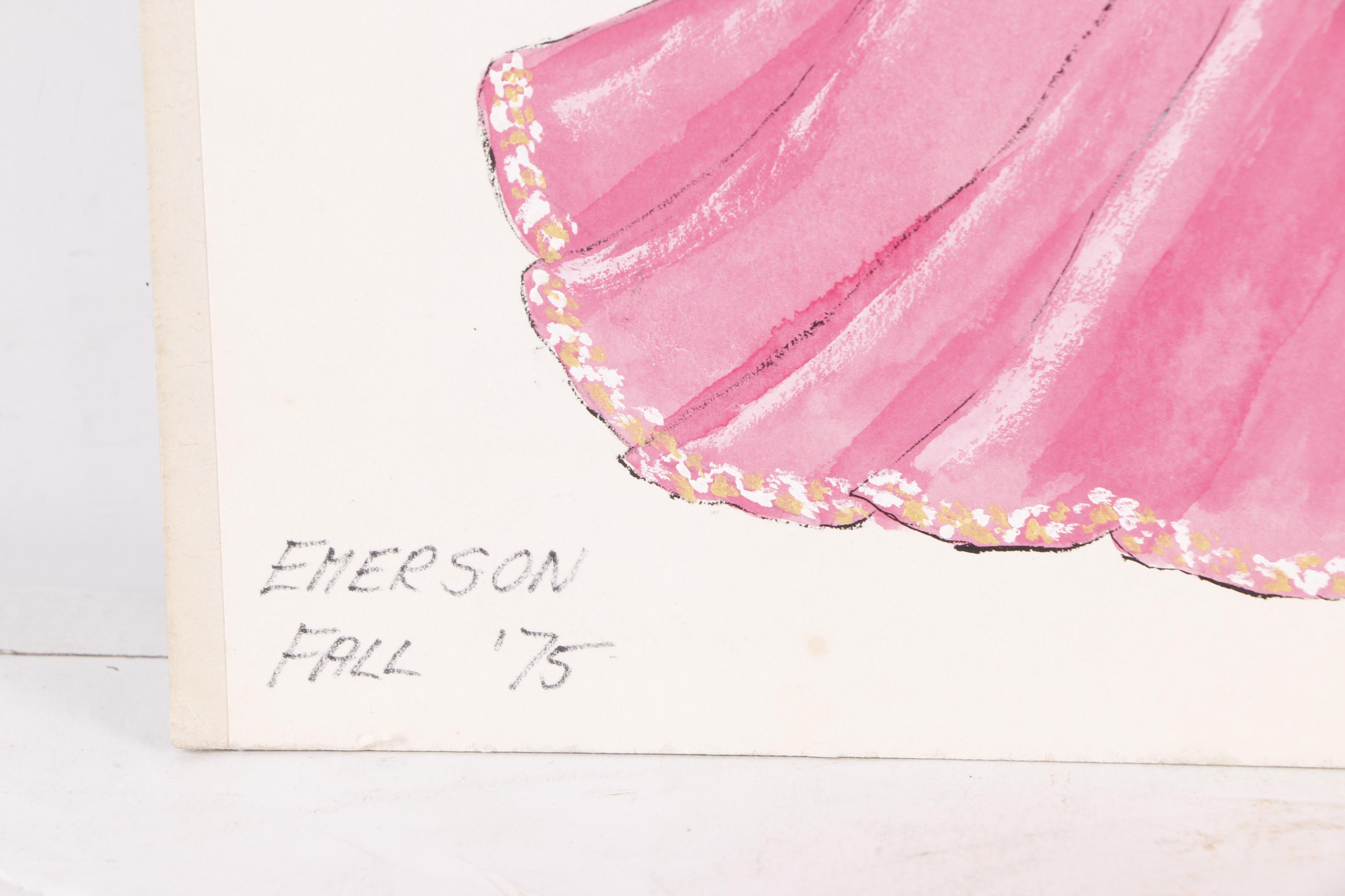 H. Trautmann Gouache Paintings of Costume Designs