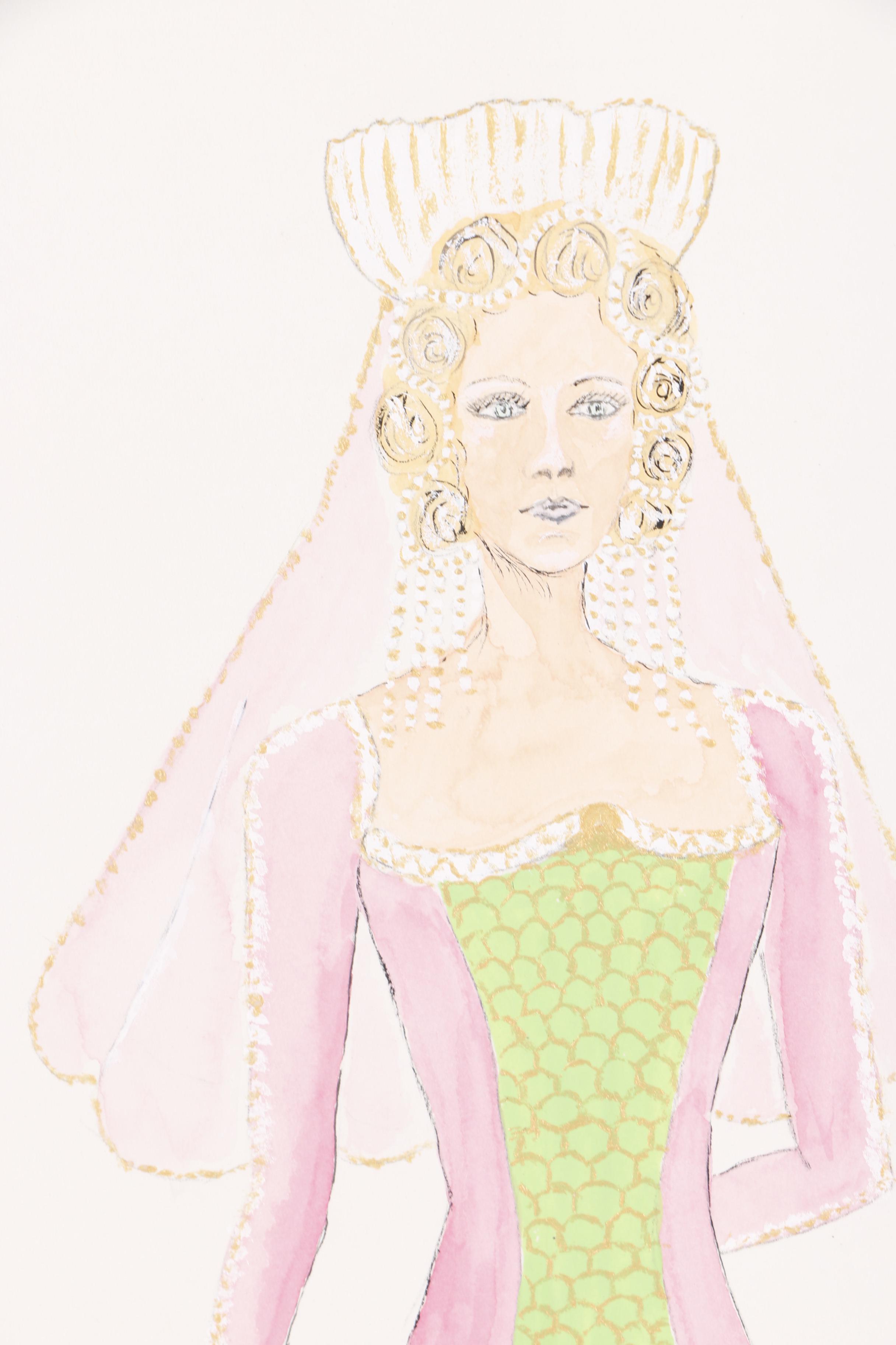 H. Trautmann Gouache Paintings of Costume Designs