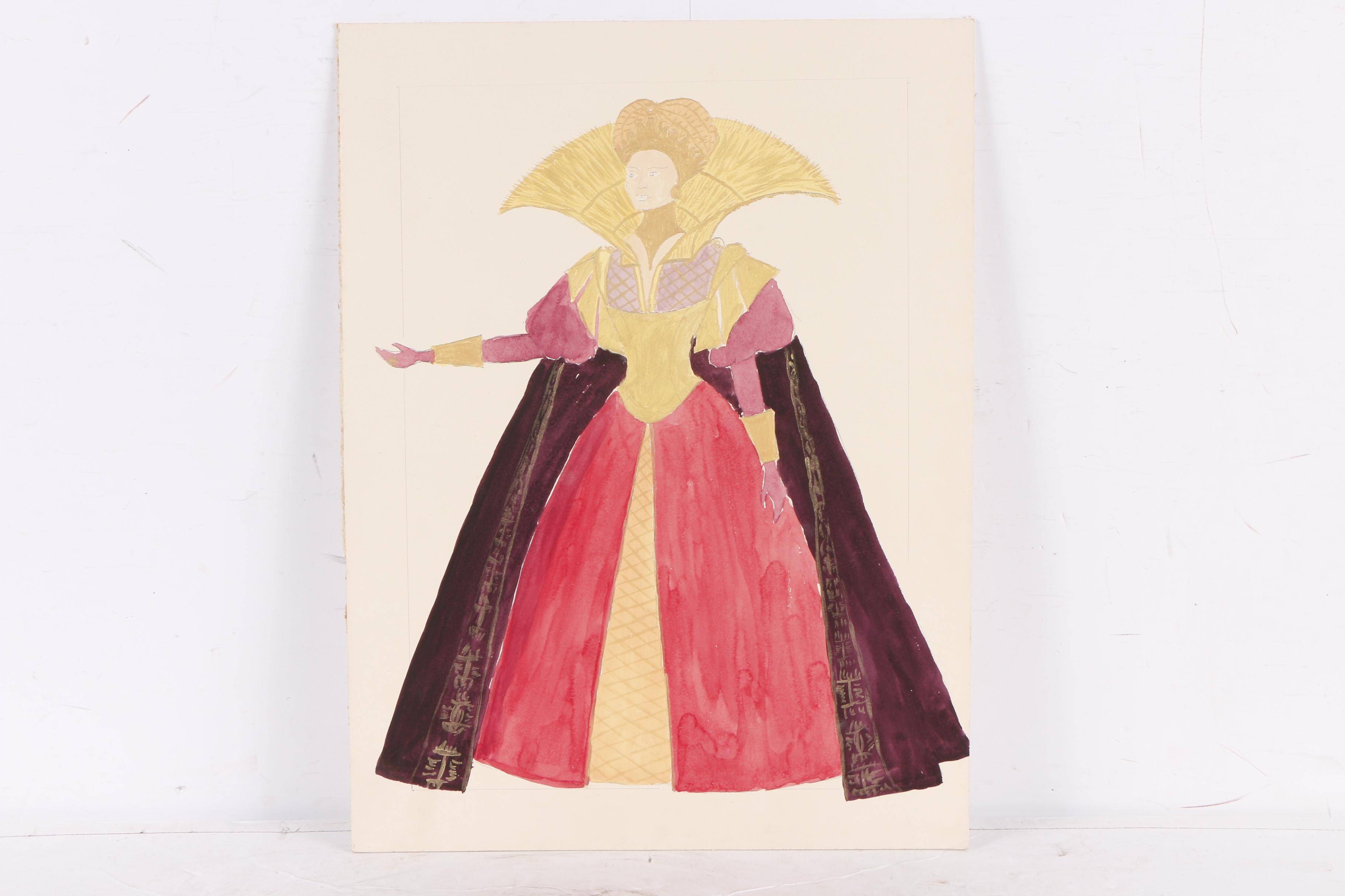 H. Trautmann Gouache Paintings of Costume Designs