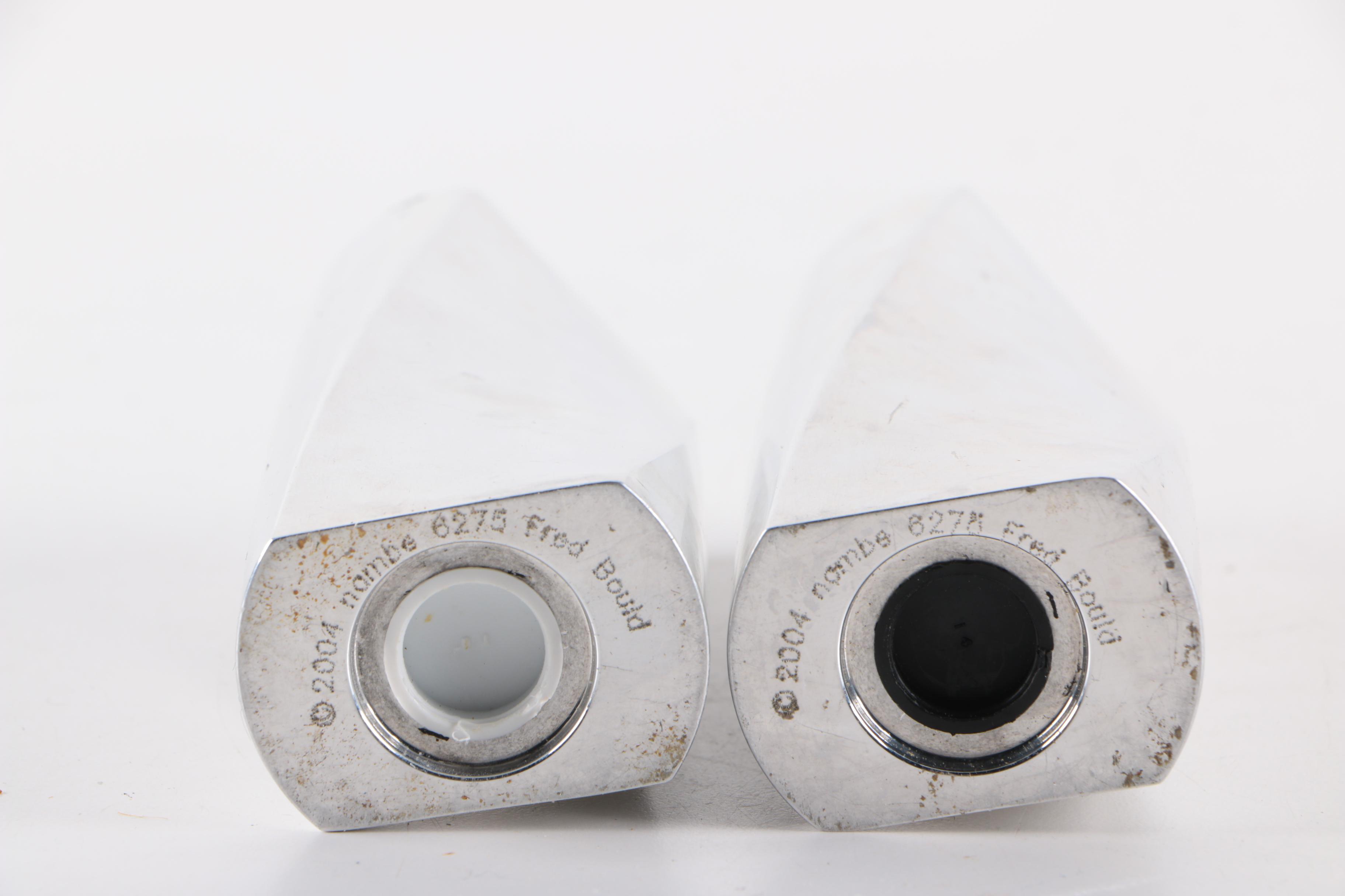 Alum Creations Rose Serving Platter and Nambe Salt and Pepper Shakers