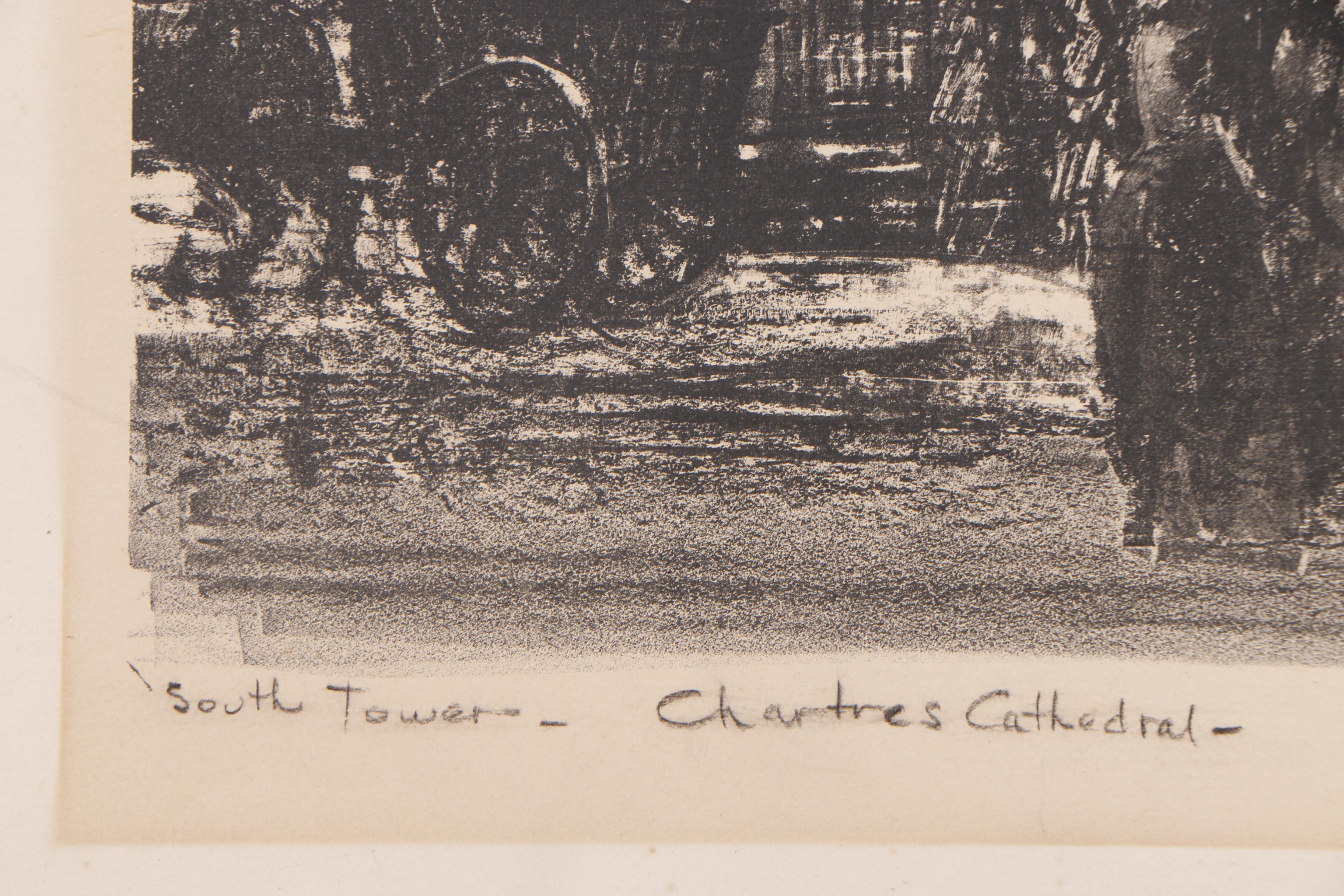 Lithographs on Paper Featuring "Chartres Cathedral"