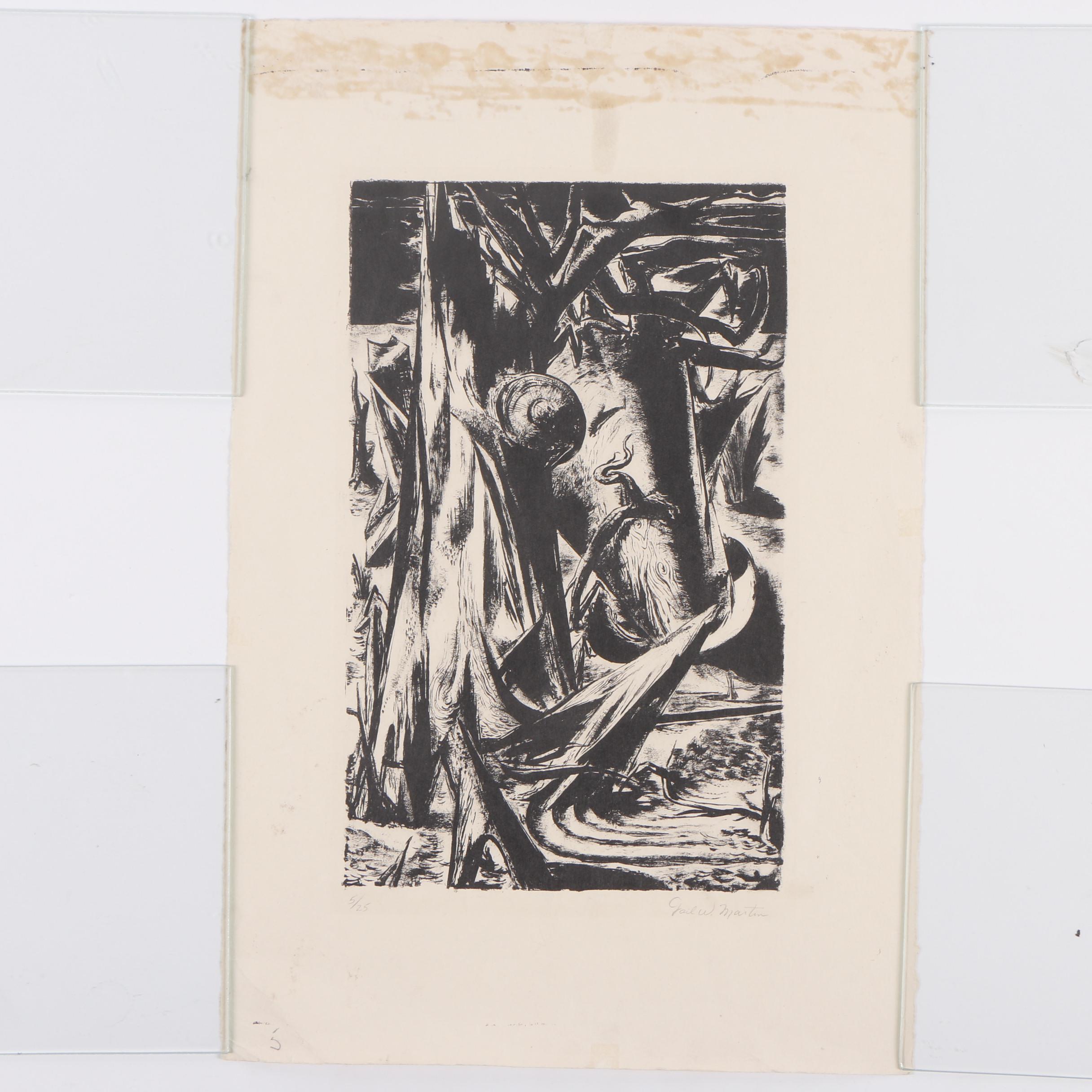 Lithographs on Paper Featuring "Chartres Cathedral"