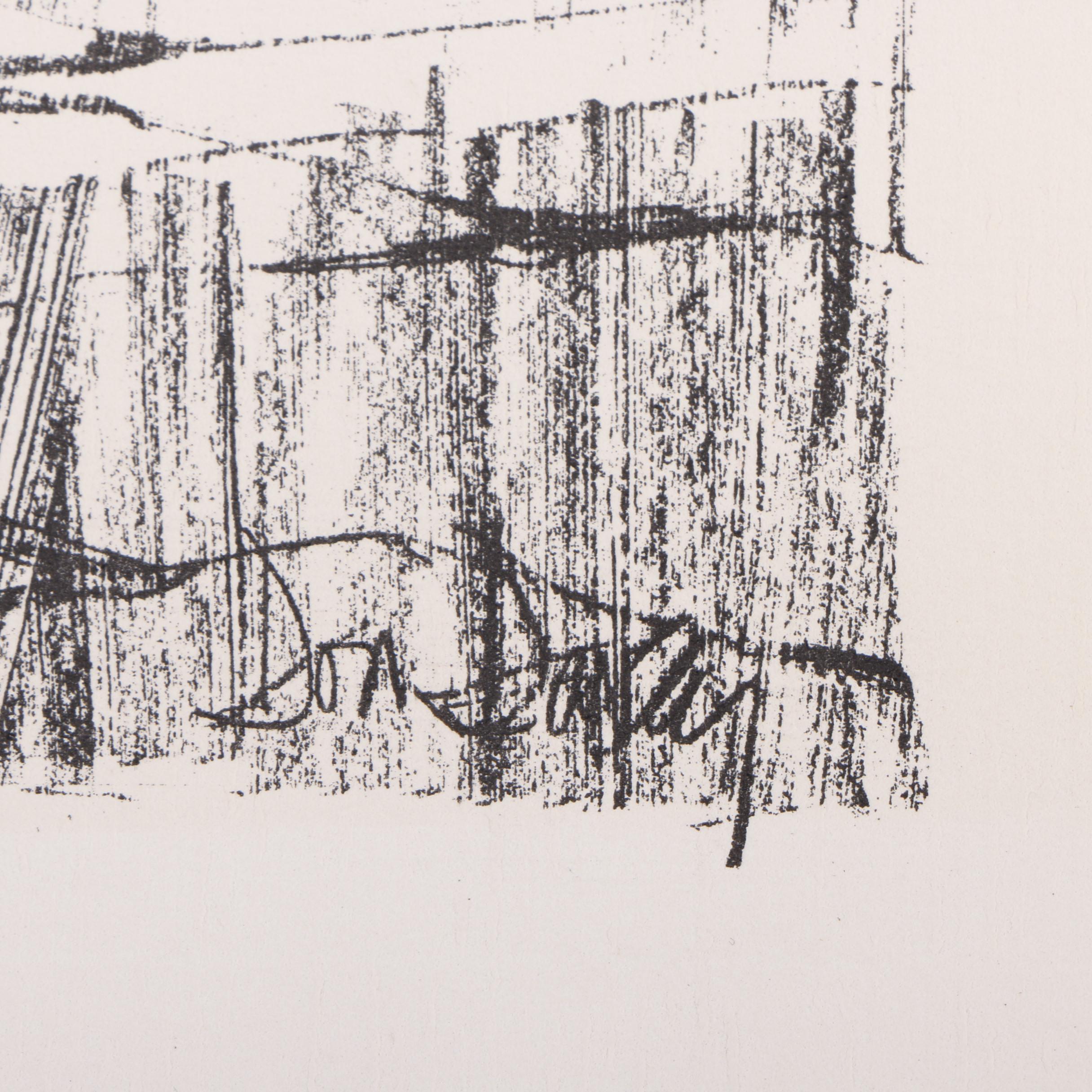 Lithographs on Paper Featuring "Chartres Cathedral"