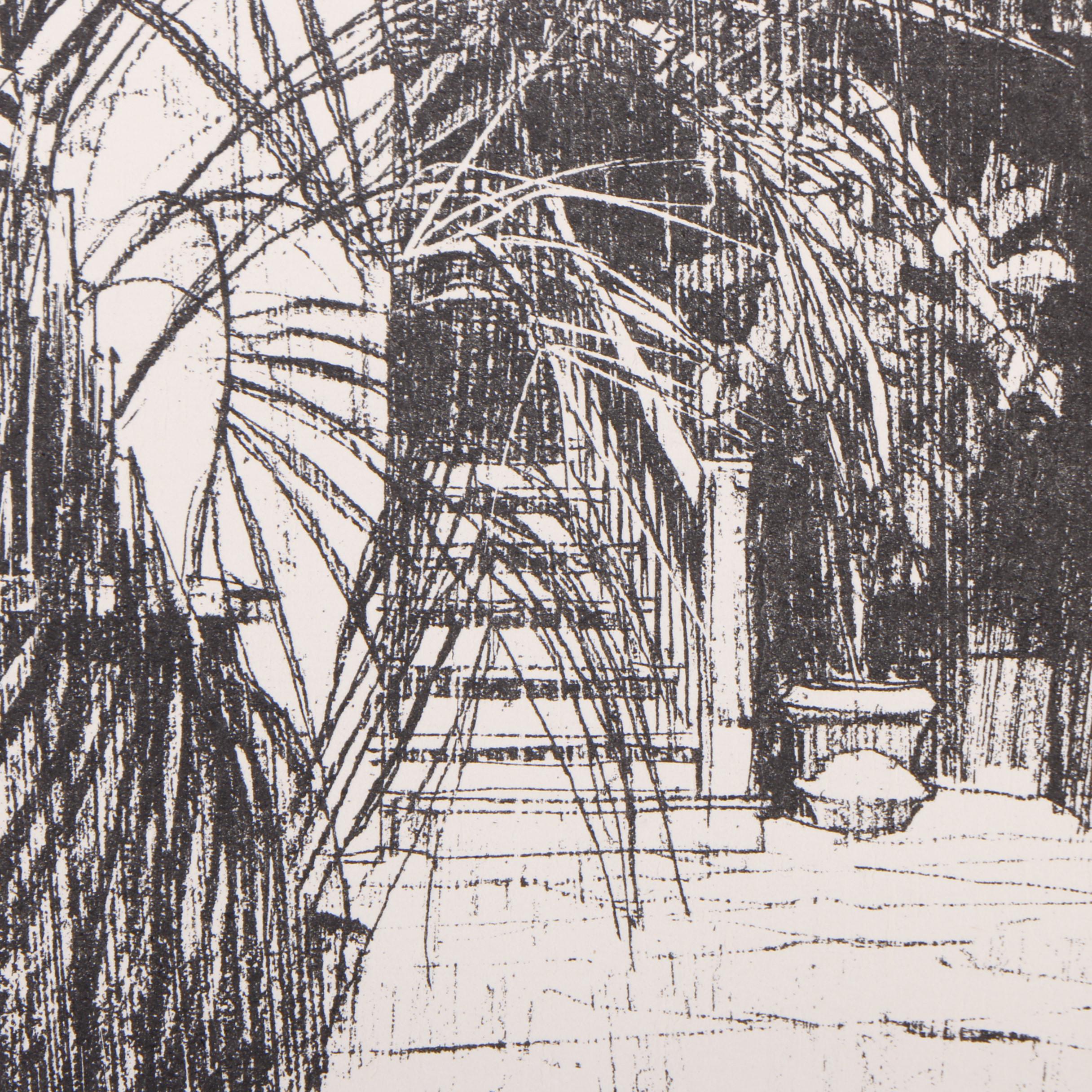 Lithographs on Paper Featuring "Chartres Cathedral"