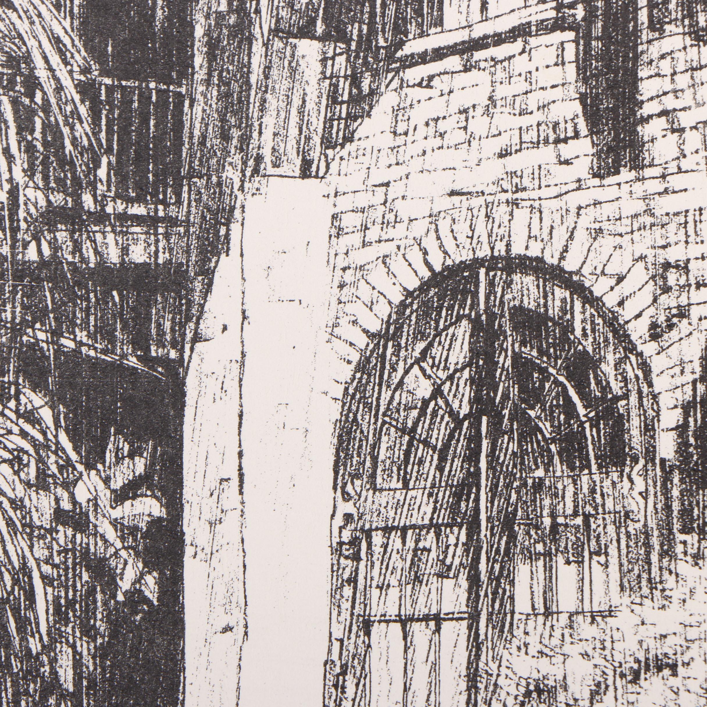 Lithographs on Paper Featuring "Chartres Cathedral"