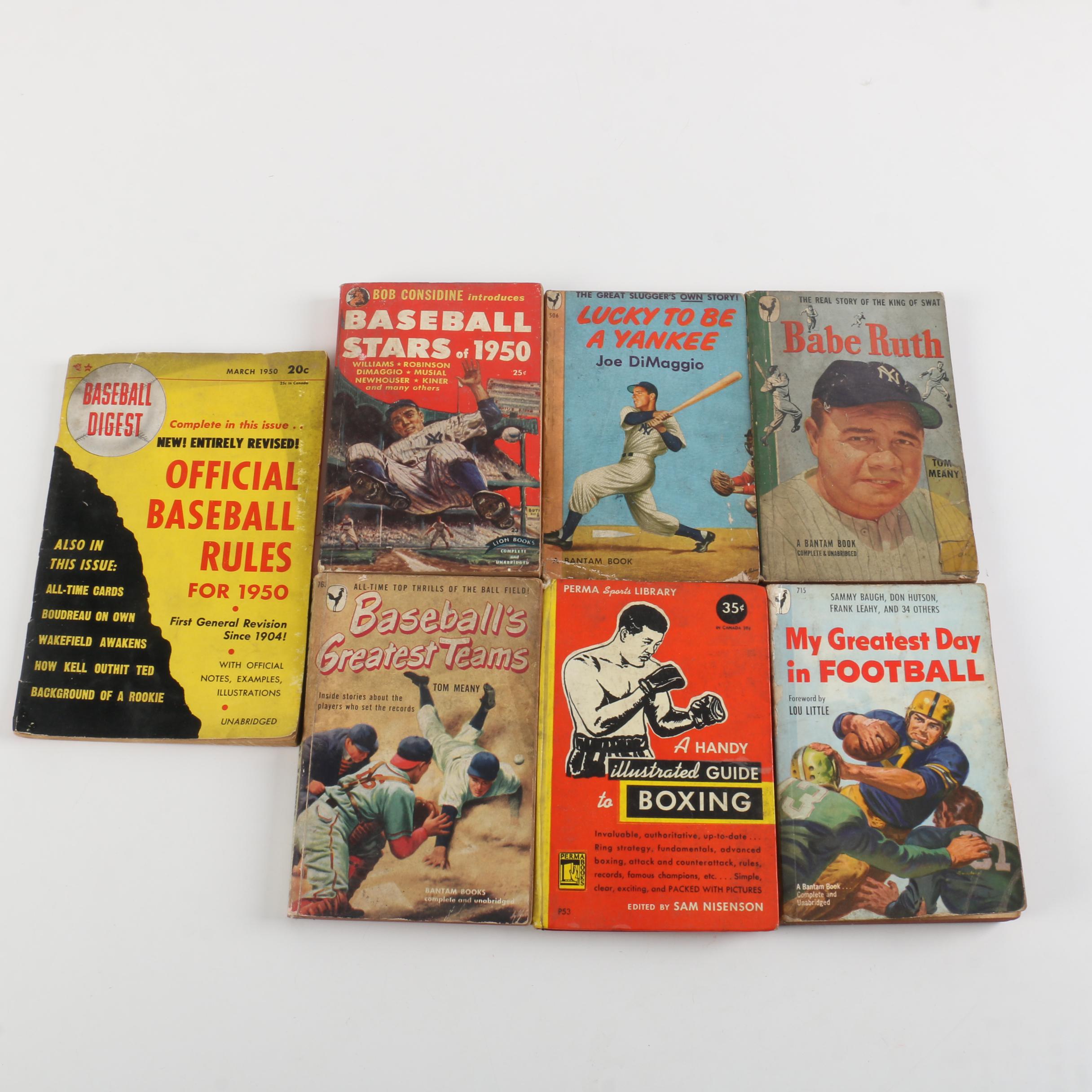 "Lucky to Be a Yankee" by Joe DiMaggio and Other Vintage Sports Paperbacks