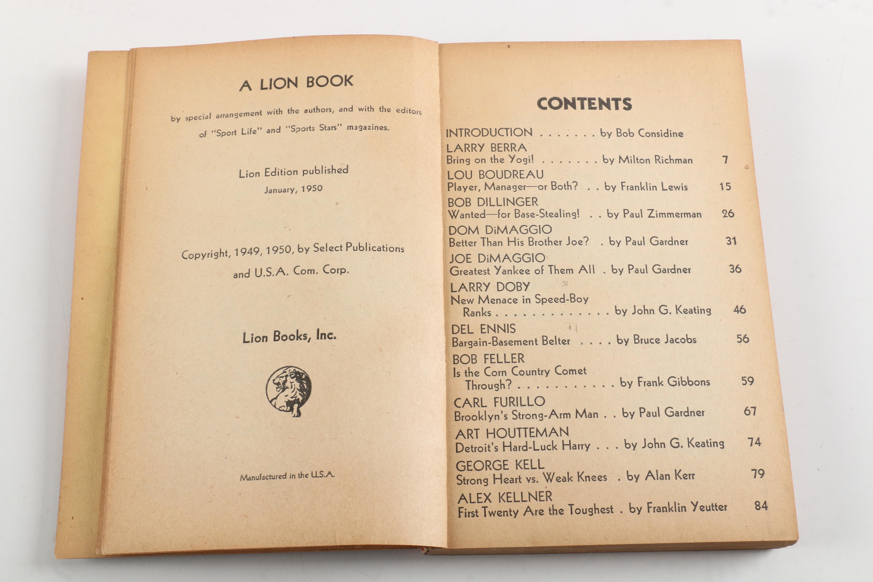 "Lucky to Be a Yankee" by Joe DiMaggio and Other Vintage Sports Paperbacks