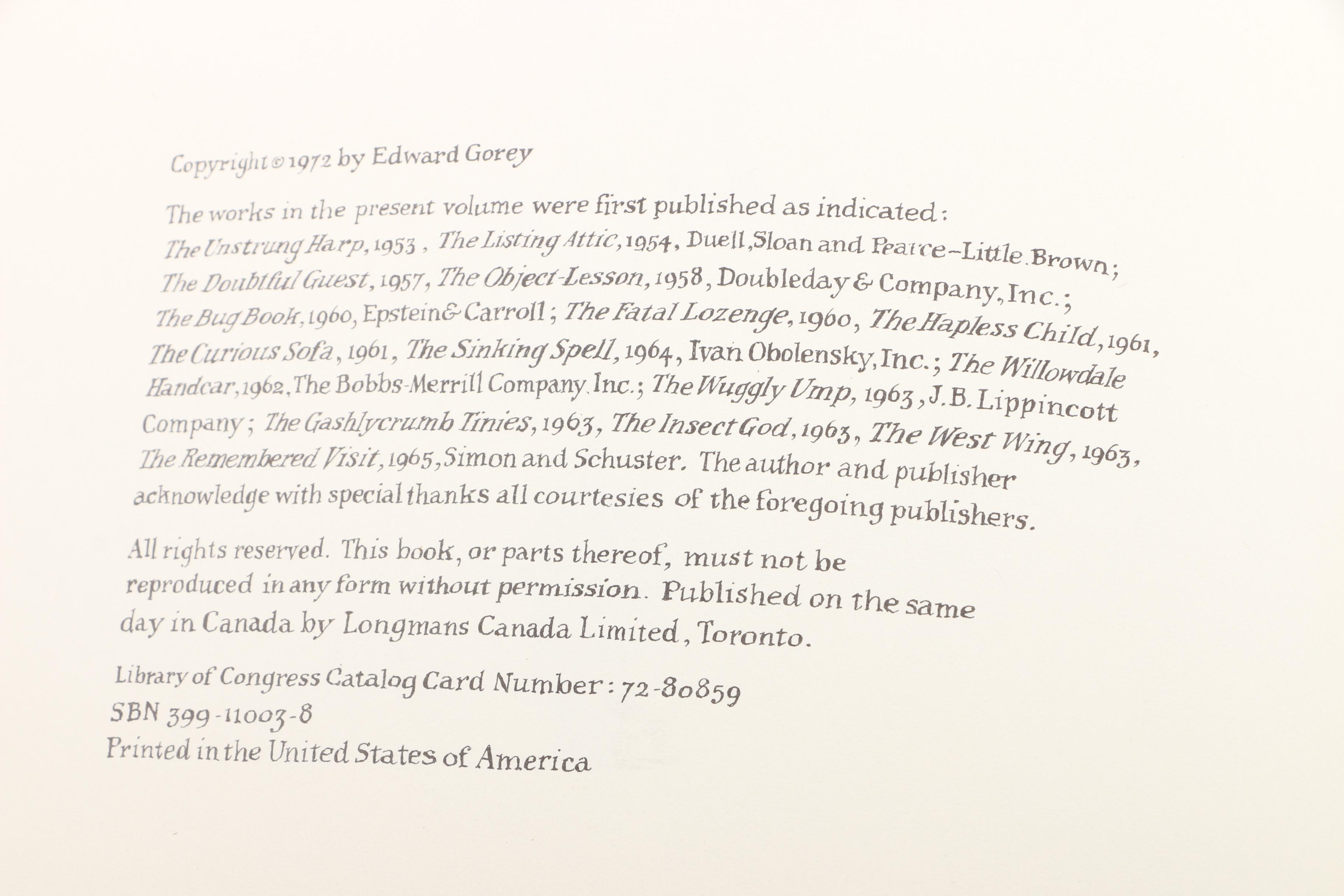 Vintage Children's Books Including "Amphigorey" by Edward Gorey