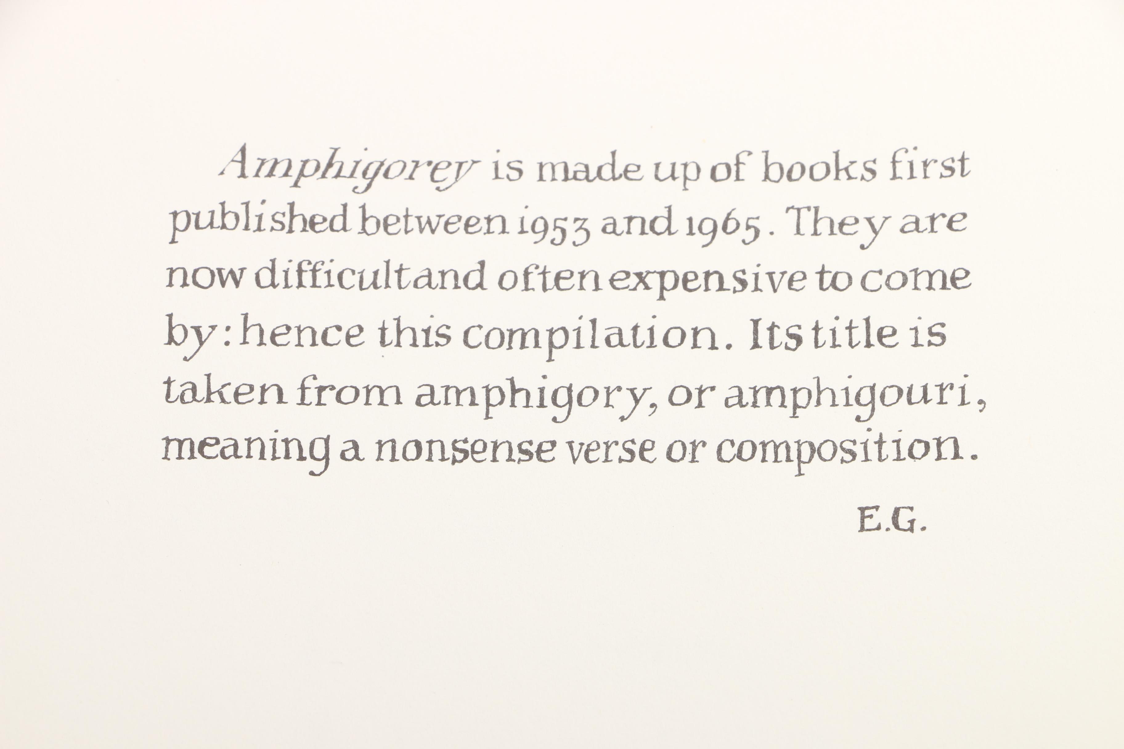 Vintage Children's Books Including "Amphigorey" by Edward Gorey