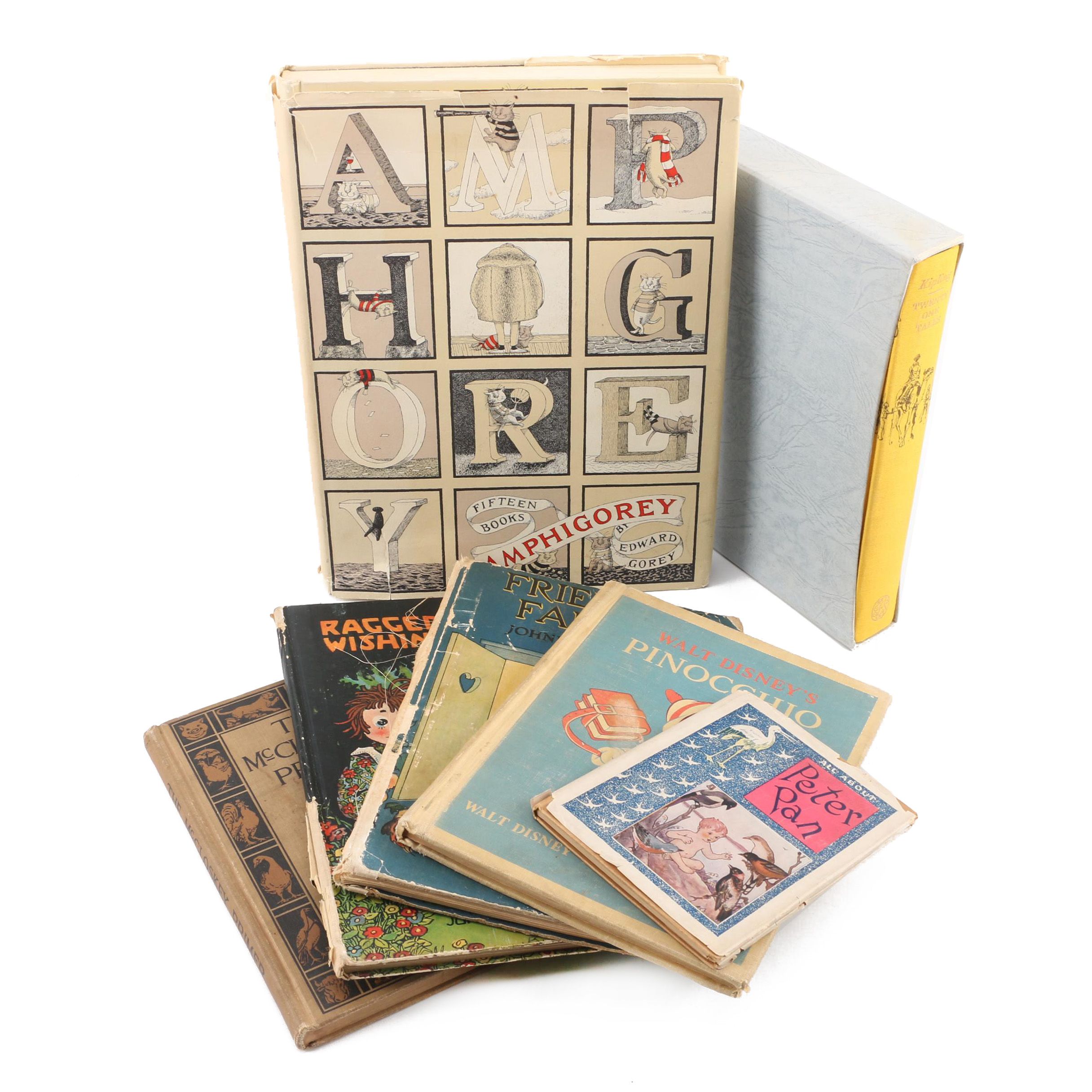 Vintage Children's Books Including "Amphigorey" by Edward Gorey