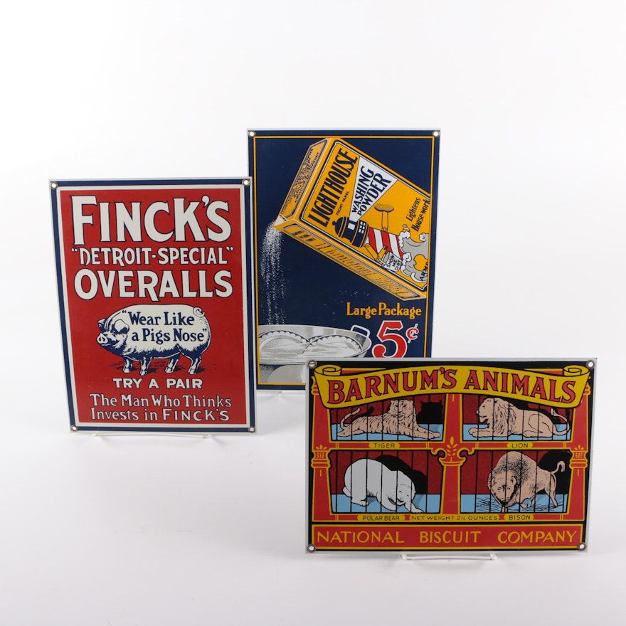 Ande Rooney's Porcelain Enameled Advertising Signs