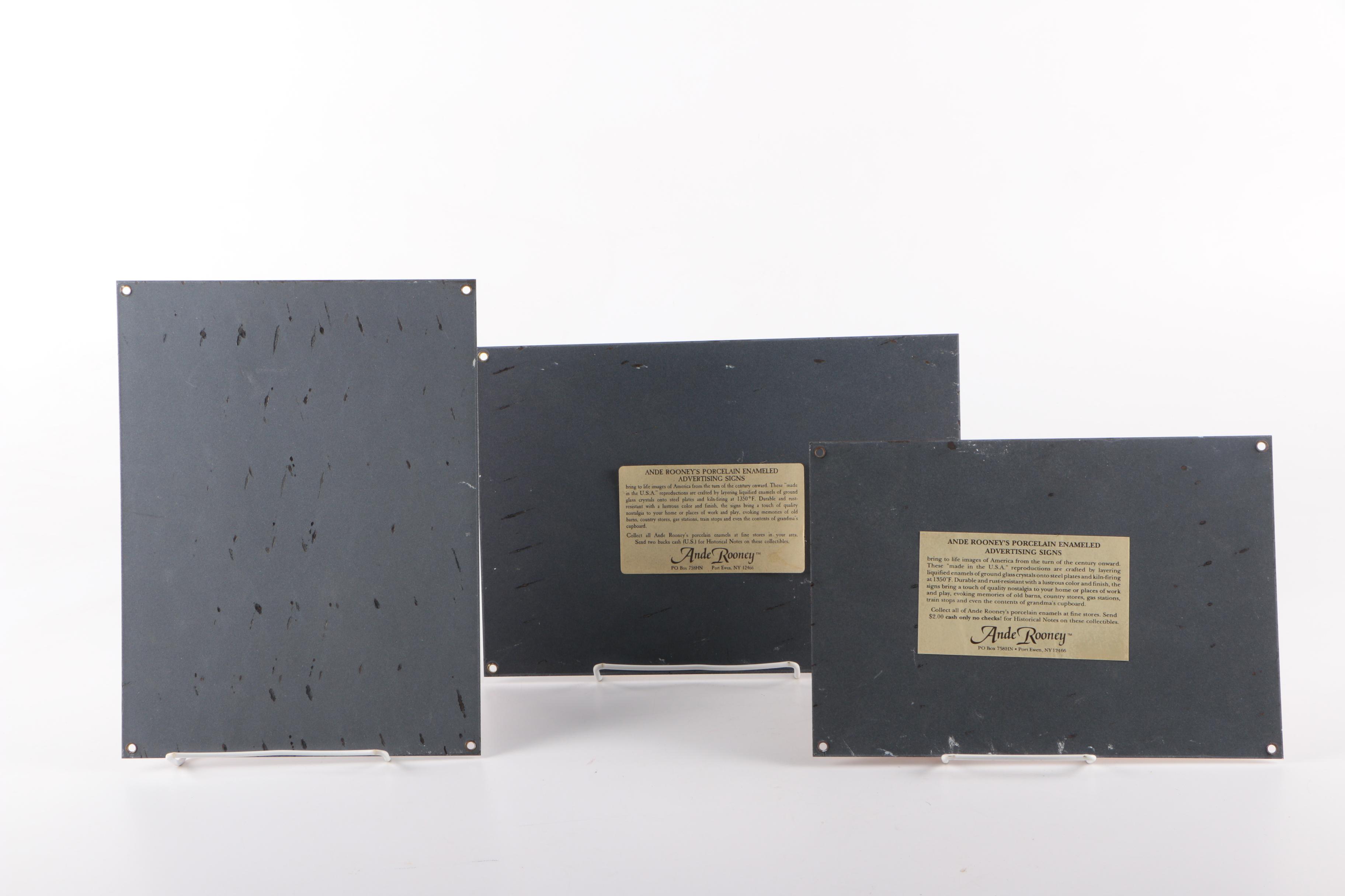 Ande Rooney's Porcelain Enameled Advertising Signs