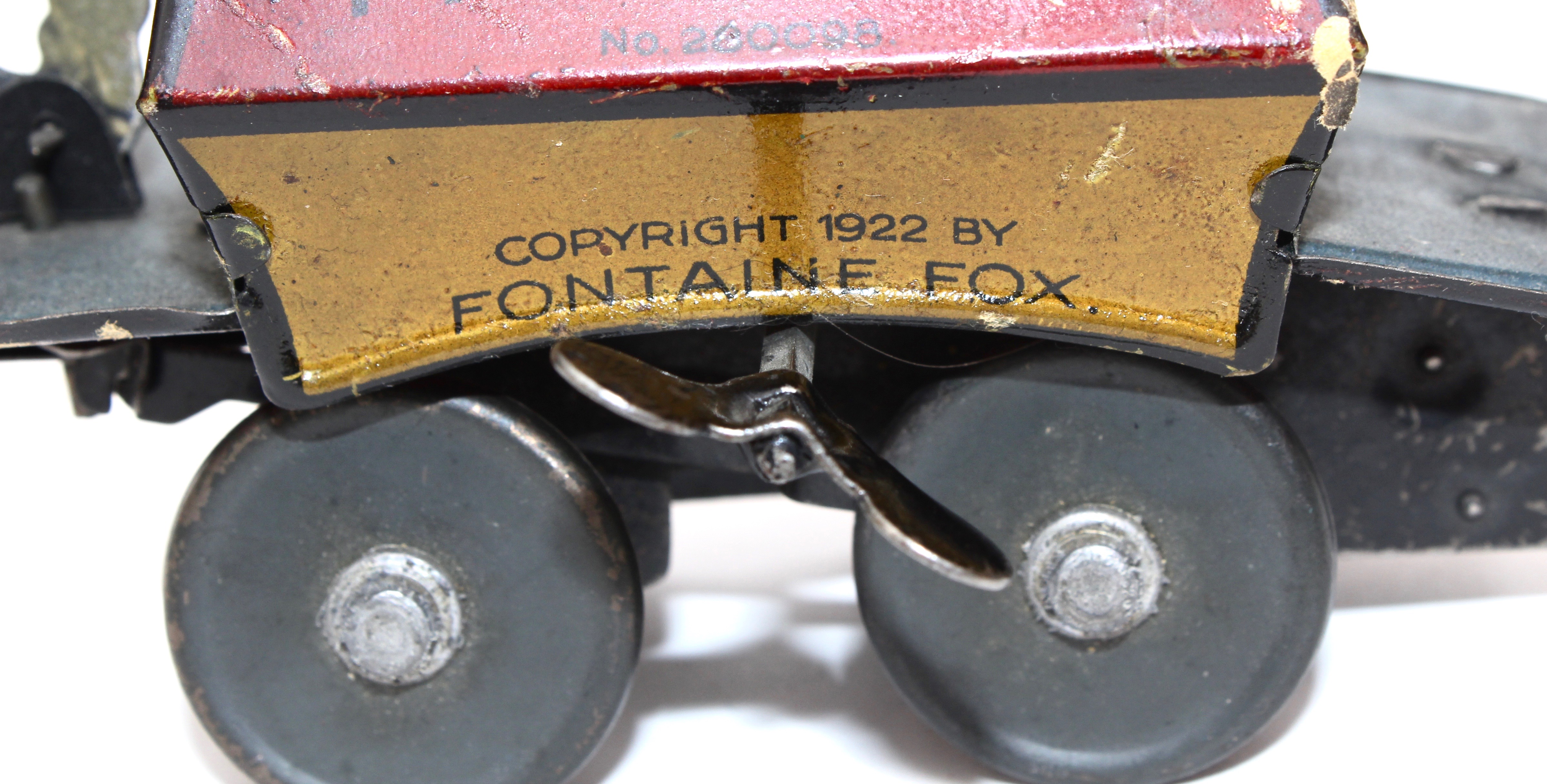Vintage Fontaine Fox Toonerville Trolley Tin Toy