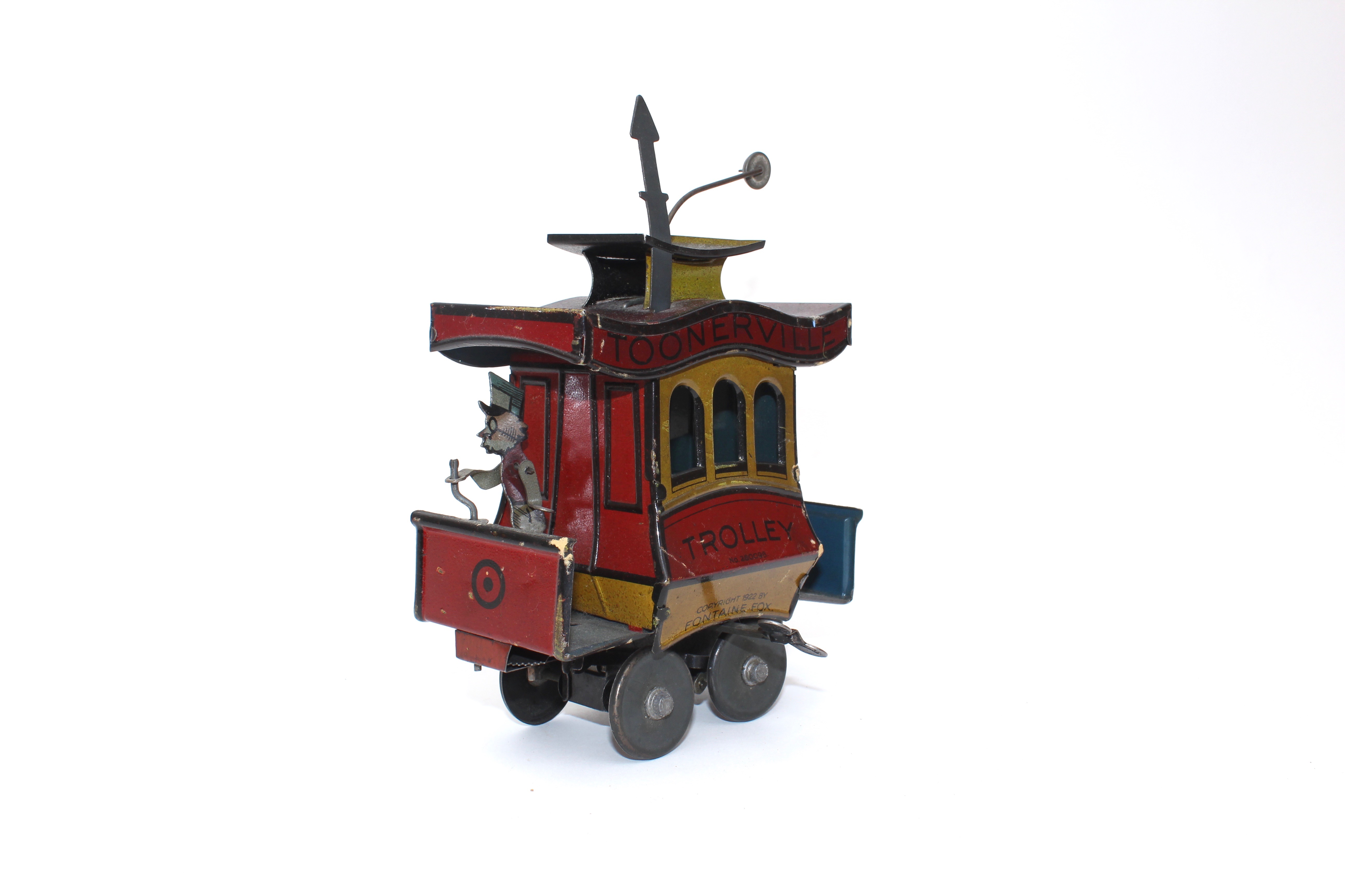 Vintage Fontaine Fox Toonerville Trolley Tin Toy