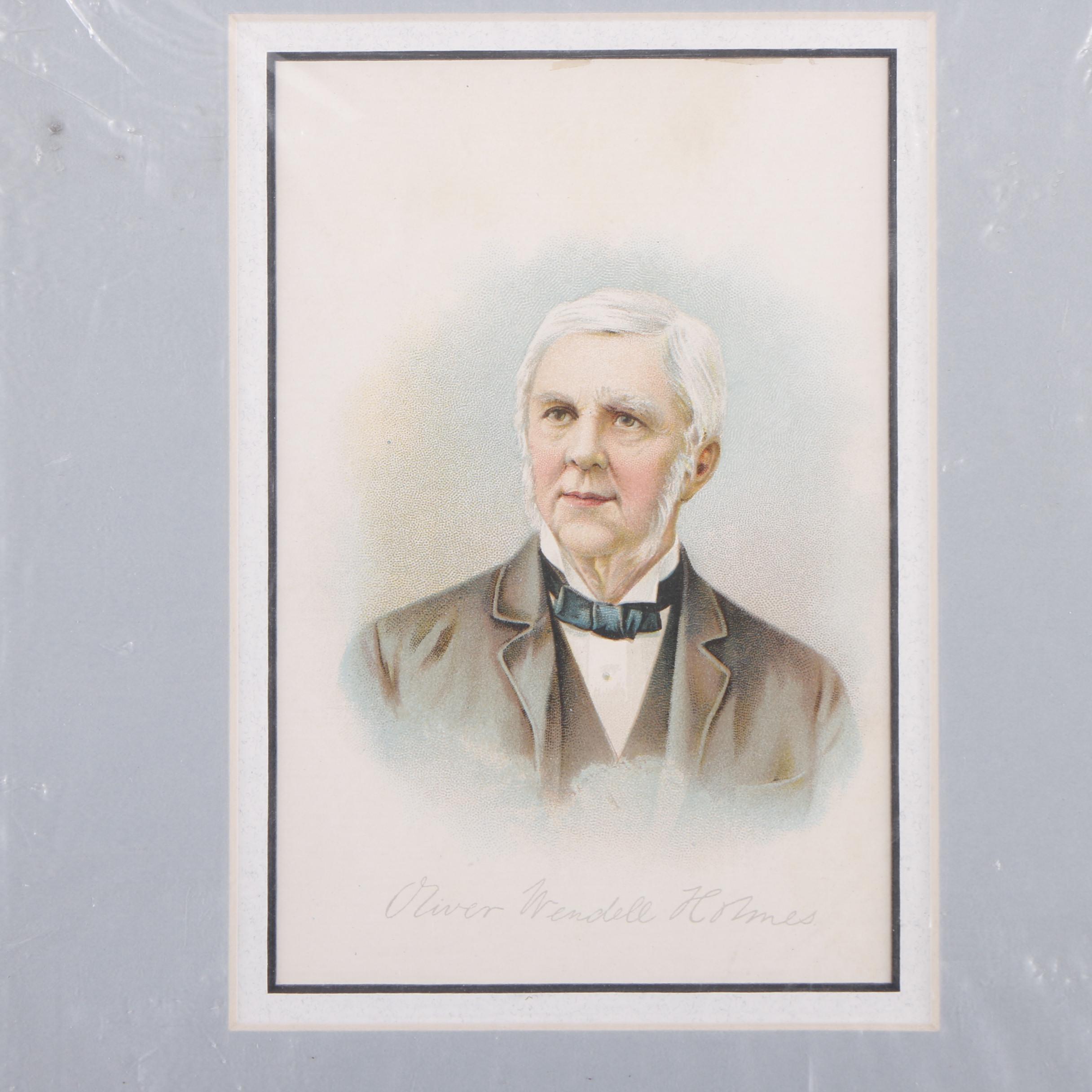 Antique Chromolithograph Portrait of Oliver Wendell Holmes