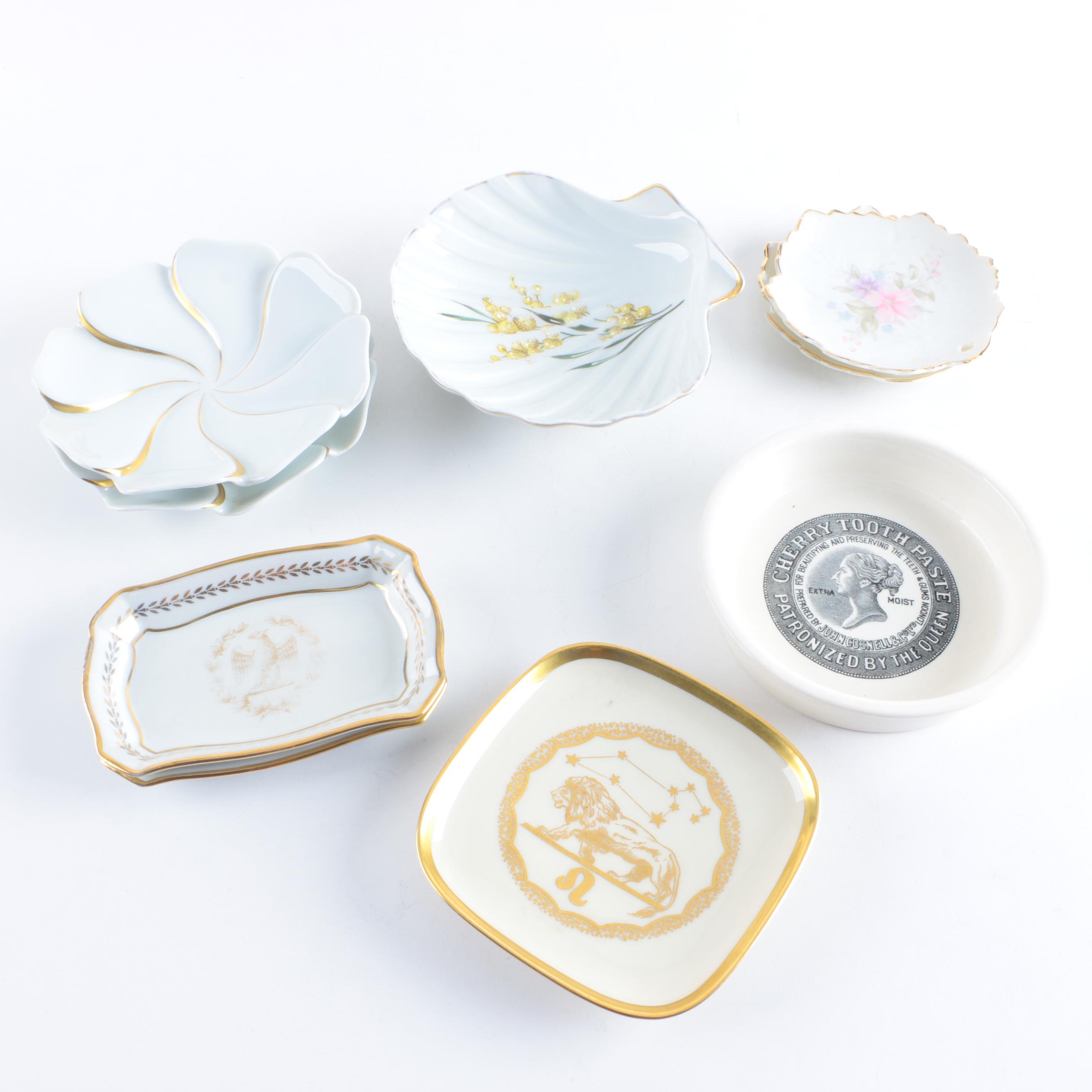 Small Ceramic and Porcelain Dishes featuring Limoges