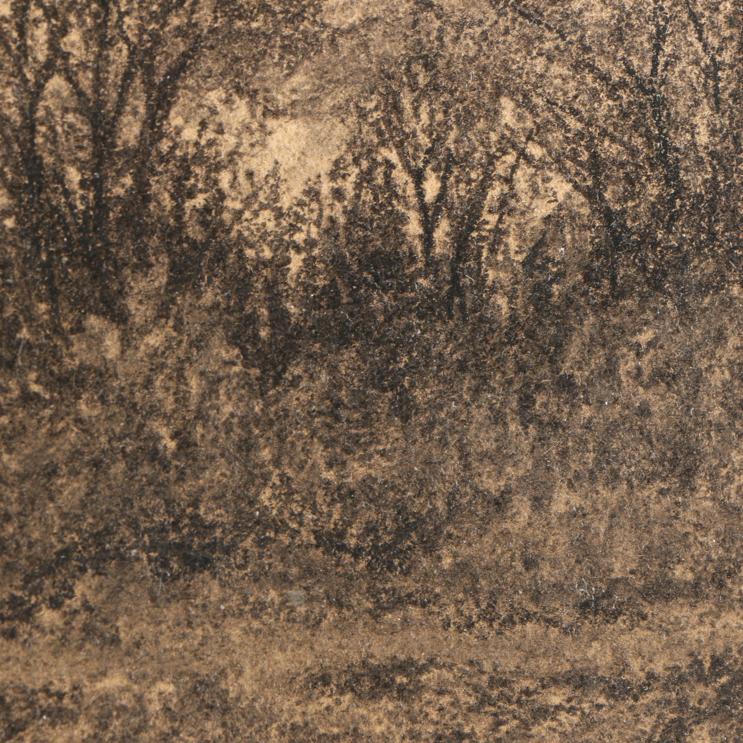 John Ross Key Charcoal Drawing on Paper