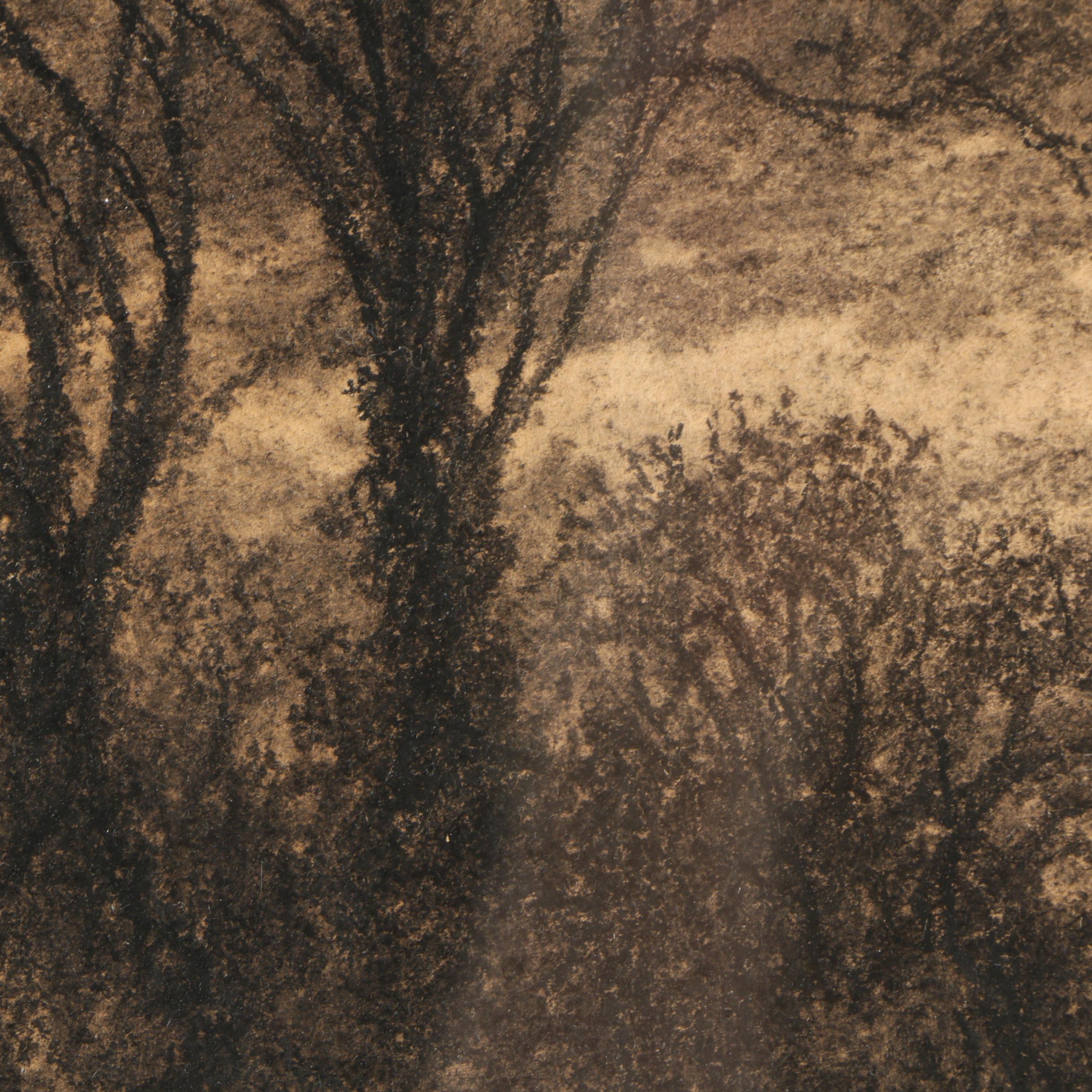 John Ross Key Charcoal Drawing on Paper