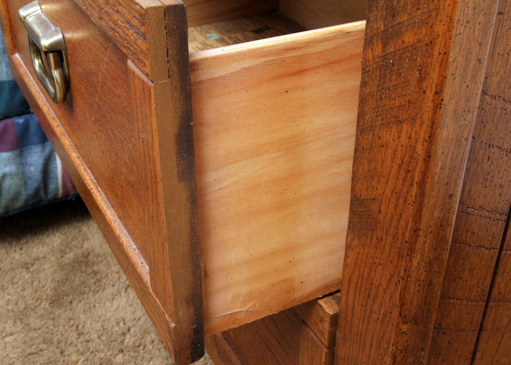 Circa 1980s "Windjammer" Twin Size Bed Frame and Nightstand by Young-Hinkle