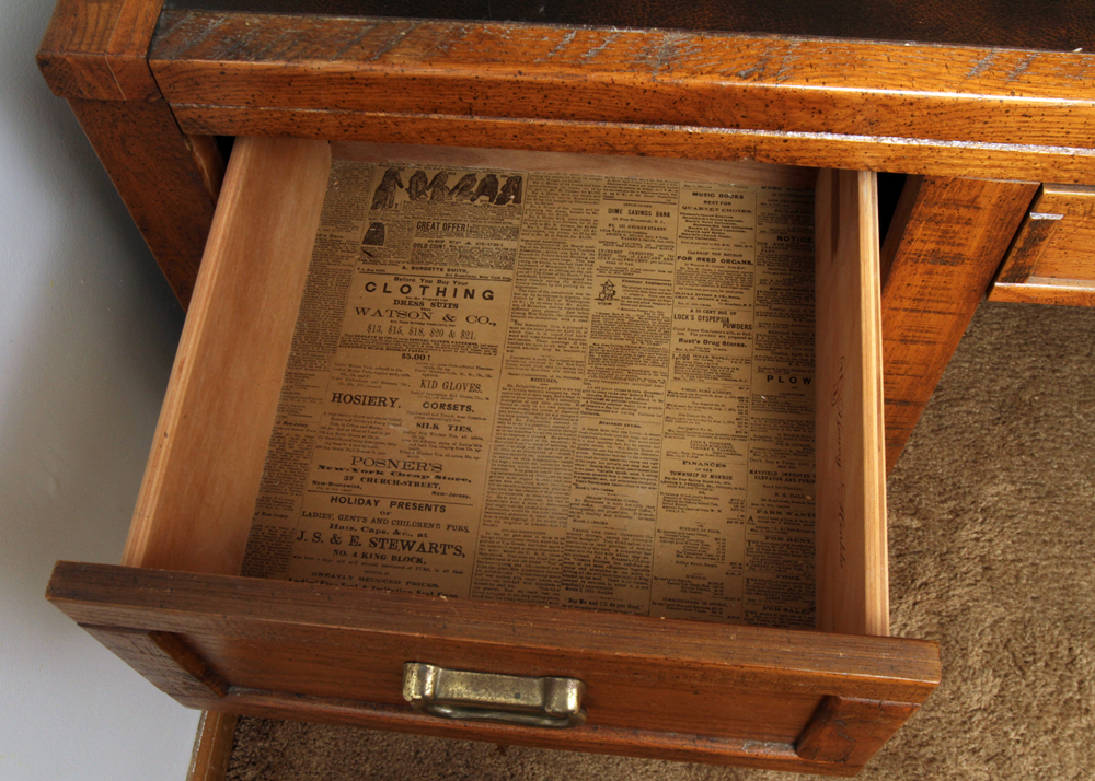 Circa 1980s "Windjammer" Oak Desk with Hutch and Chair by Young-Hinkle