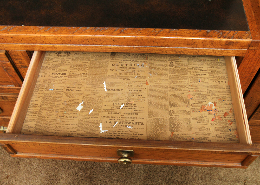 Circa 1980s "Windjammer" Oak Desk with Hutch and Chair by Young-Hinkle