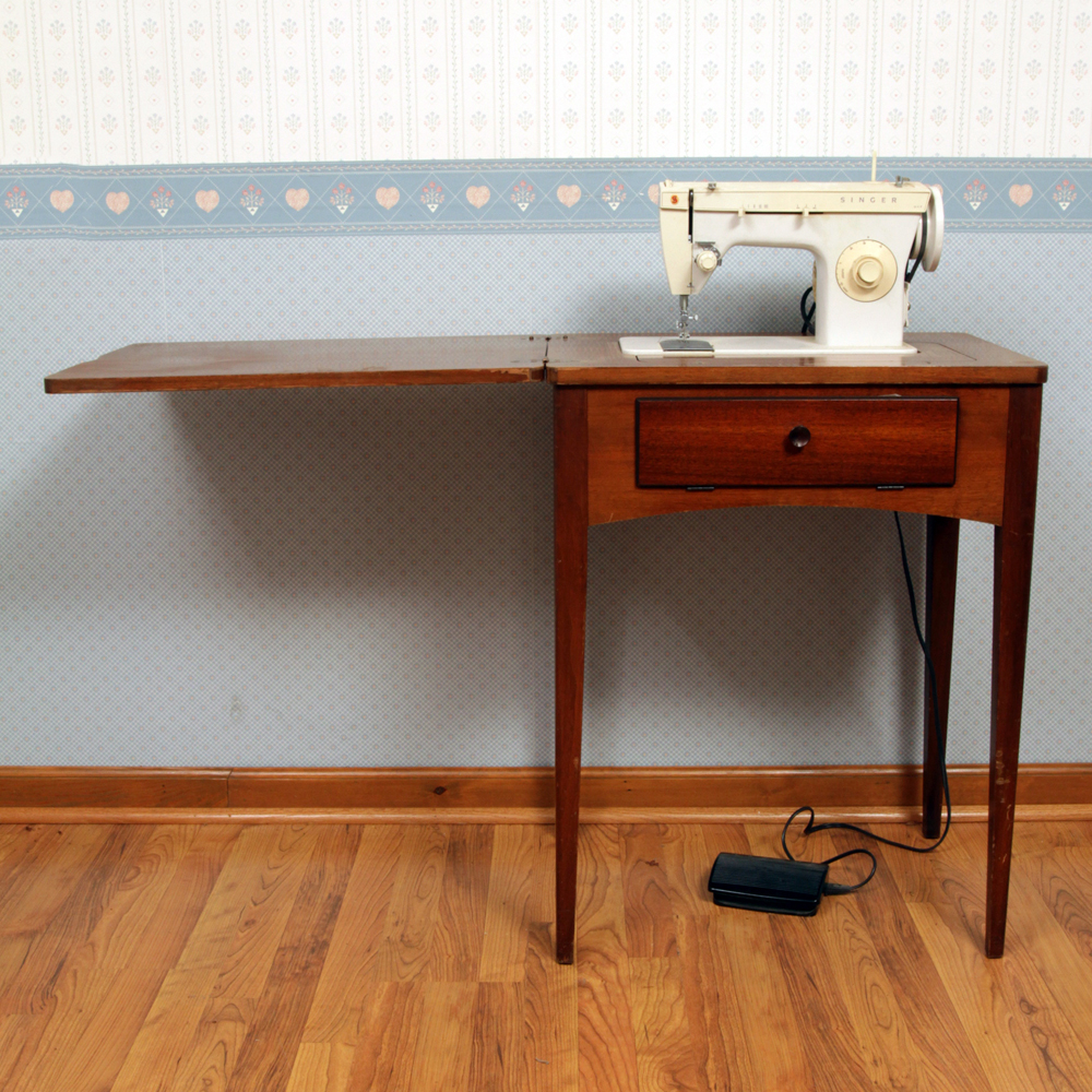Singer Sewing Machine and Cabinet