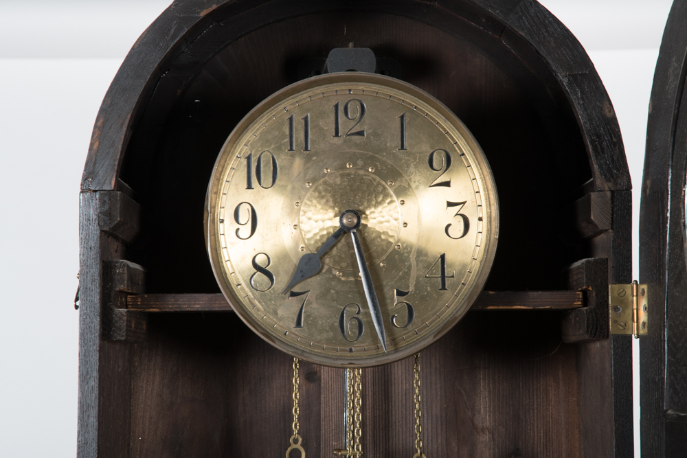 Antique German Round Top Kobold Grandfather Clock