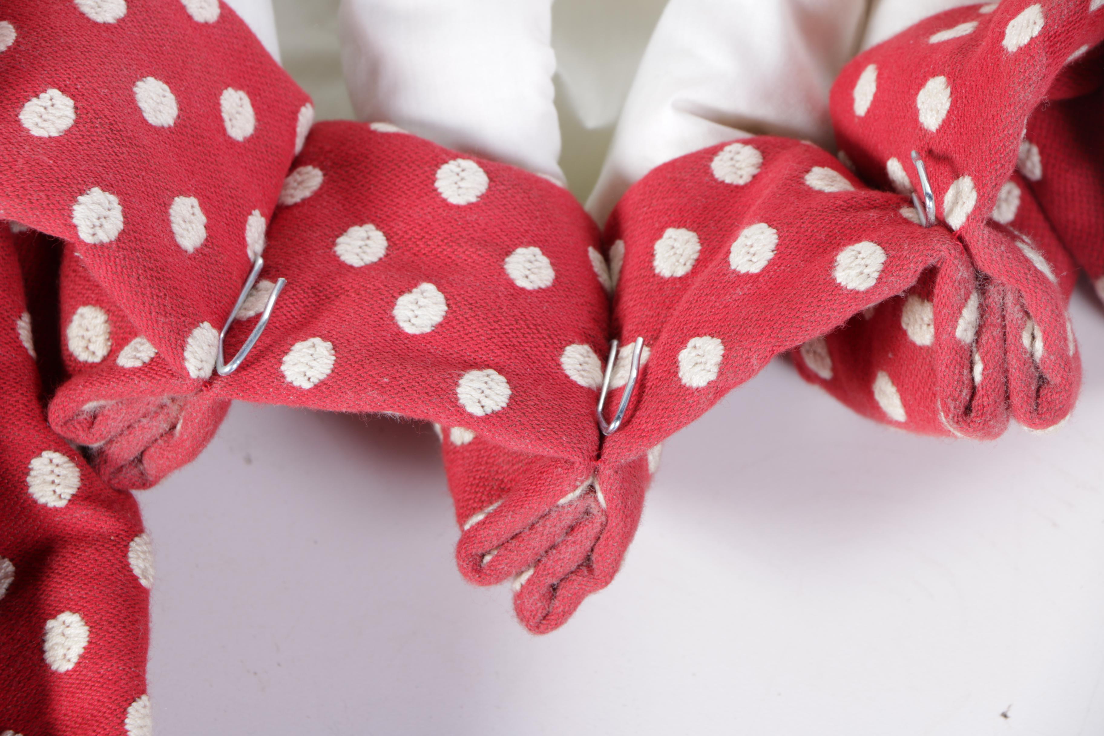 Red and White Curtains Panels and Valances