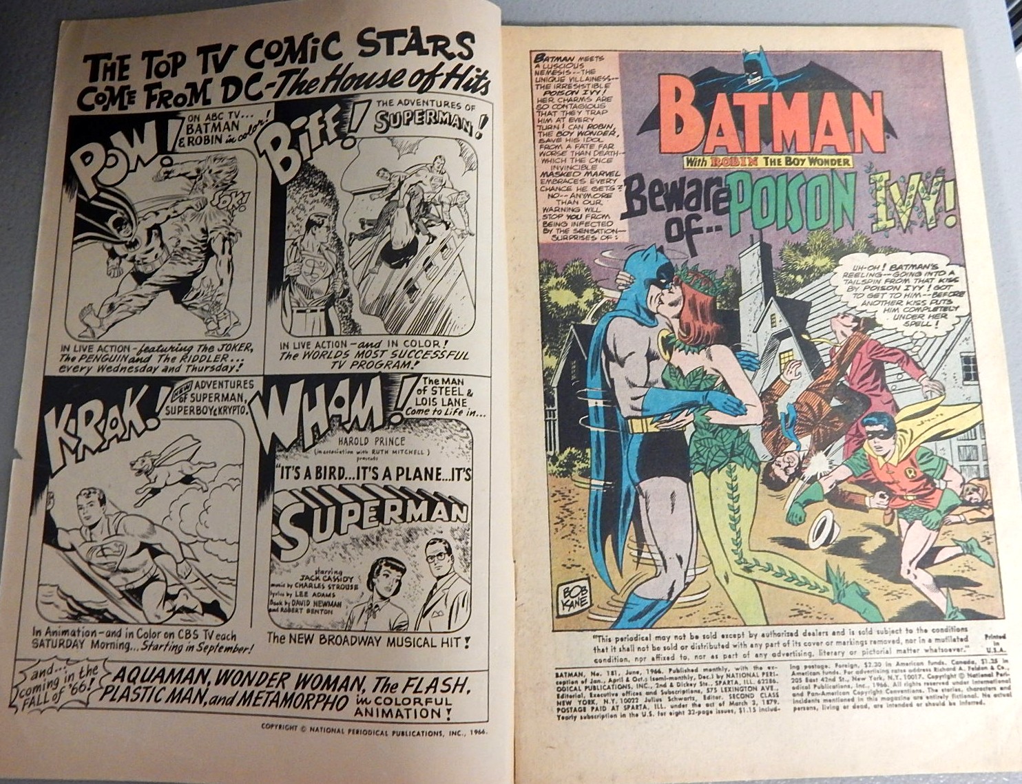 1966 "Batman" Issue #181 with First Poison Ivy Appearance