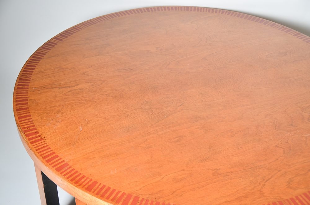 Vintage Mid Century Modern Stenciled Wood Coffee Table