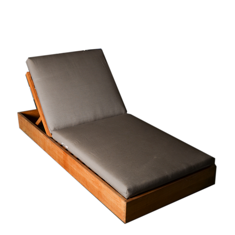 Sunbrella Contemporary Modern Wooden Lounge Chair
