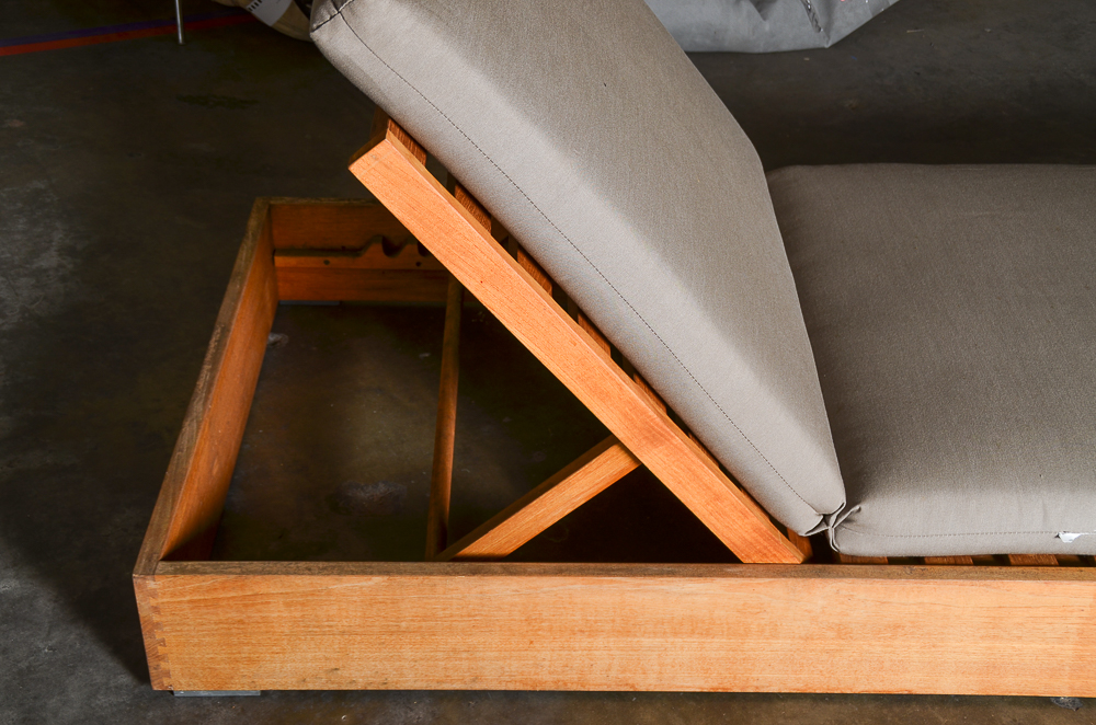 Sunbrella Contemporary Modern Wooden Lounge Chair