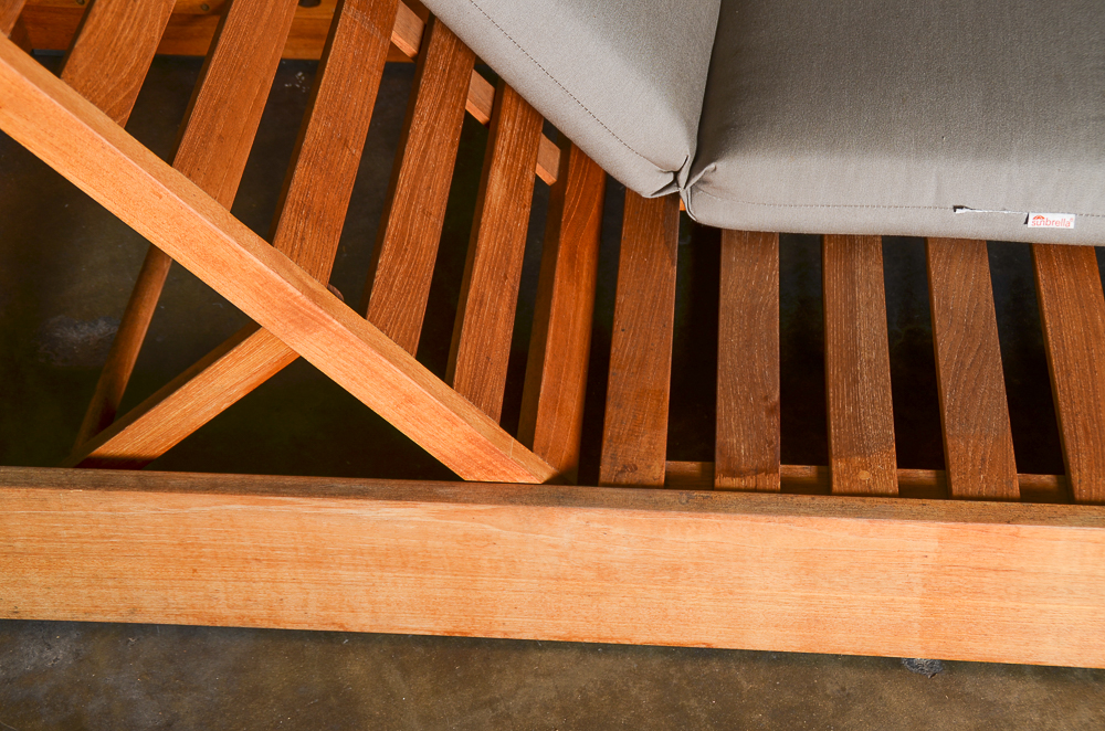 Sunbrella Contemporary Modern Wooden Lounge Chair