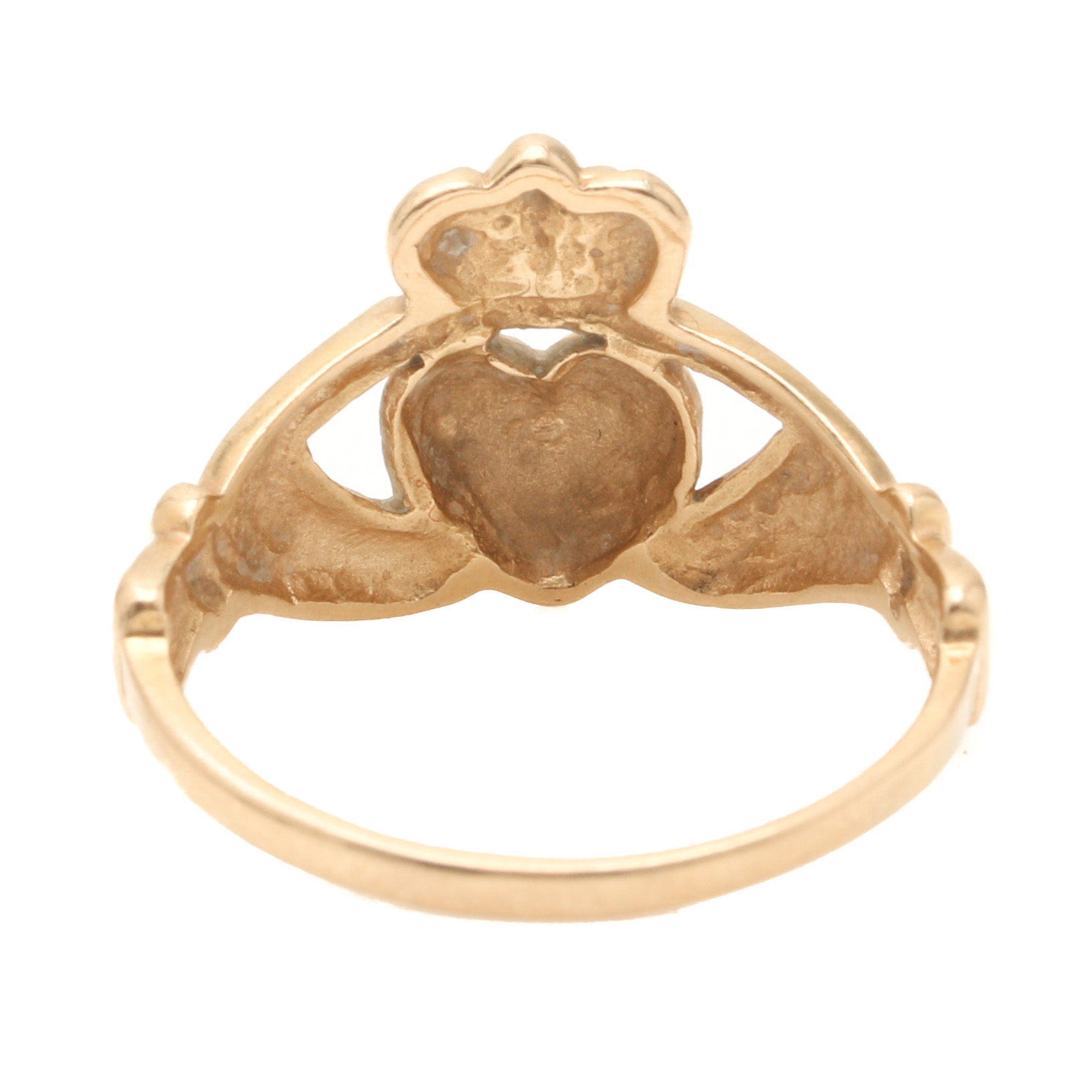 14K Yellow Gold Claddagh Ring