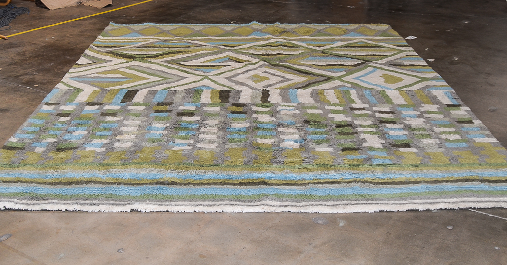 Hand-Tufted "Diamond" Indian Wool Shag Area Rug by West Elm