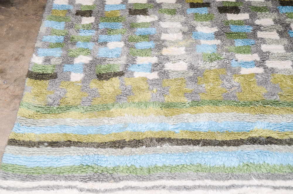 Hand-Tufted "Diamond" Indian Wool Shag Area Rug by West Elm