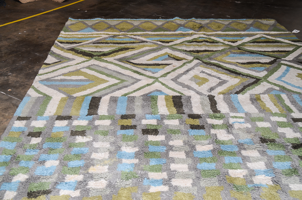 Hand-Tufted "Diamond" Indian Wool Shag Area Rug by West Elm