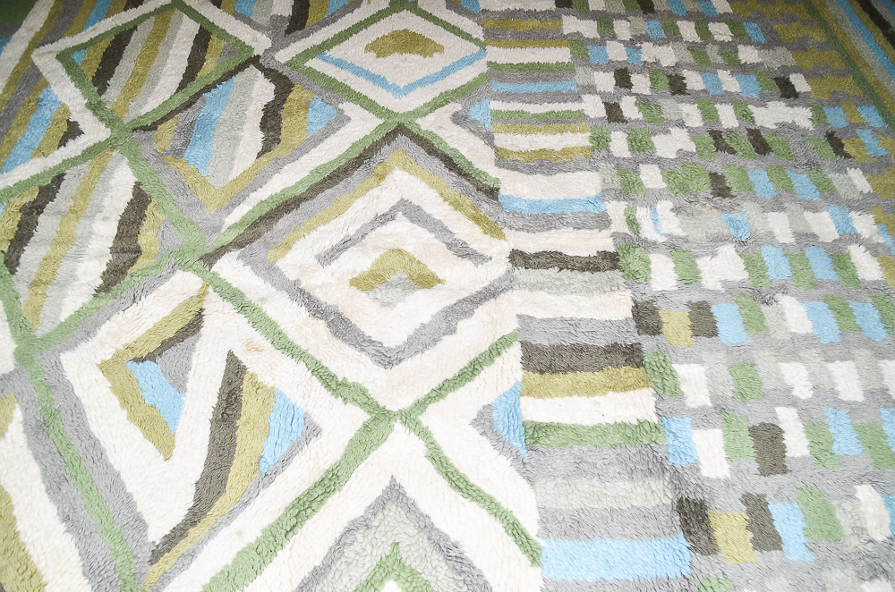 Hand-Tufted "Diamond" Indian Wool Shag Area Rug by West Elm