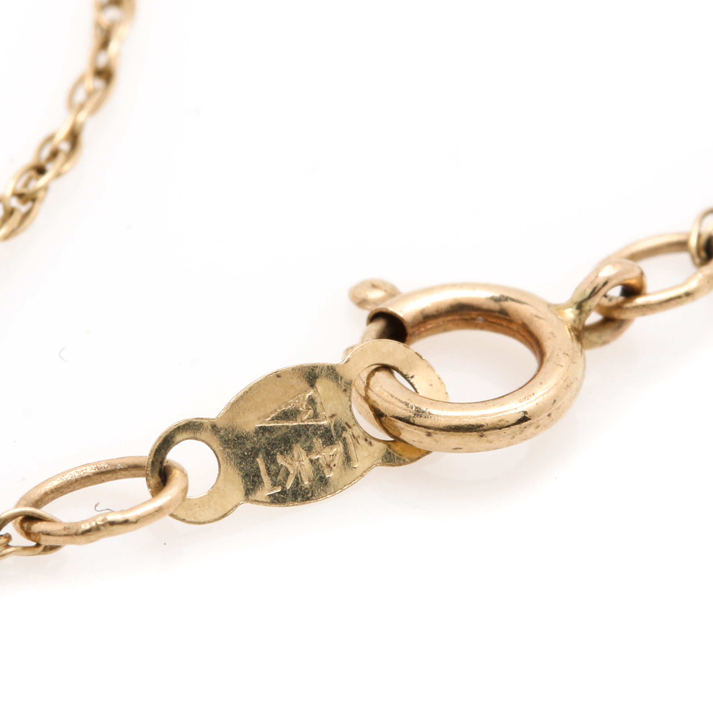 14K Yellow Gold Gemstone Globe Pendant Necklace