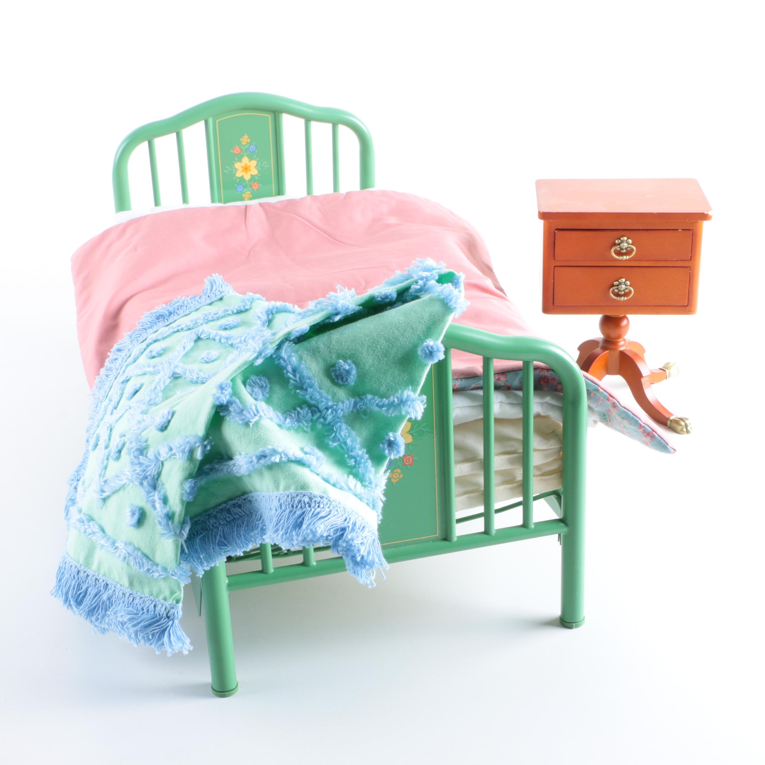 American Girl Doll "Kit" Trundle Bed and Bedding