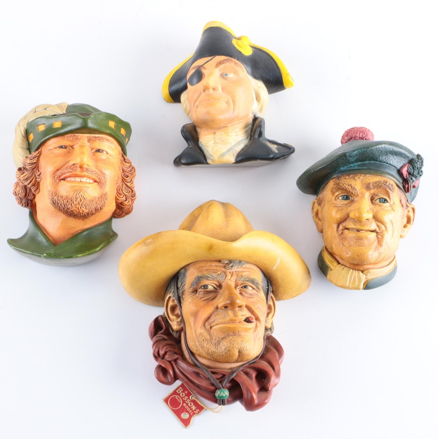 Vintage Bosson's Chalkware Busts