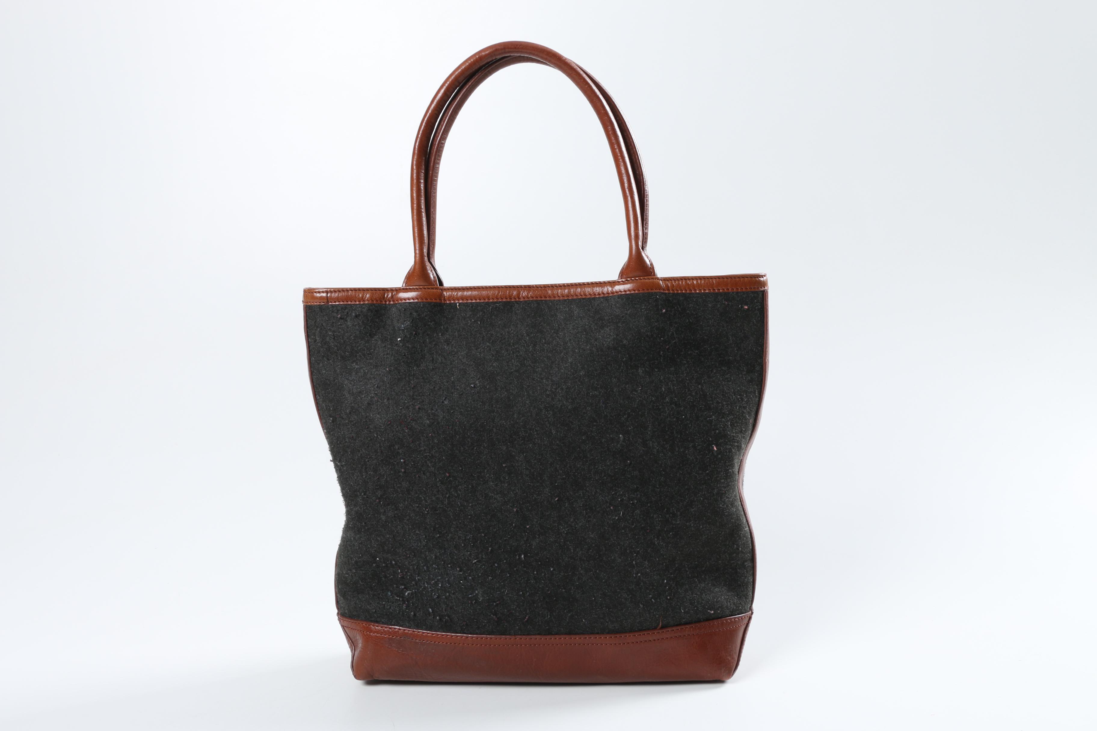 Tory Burch Wool and Leather Tote