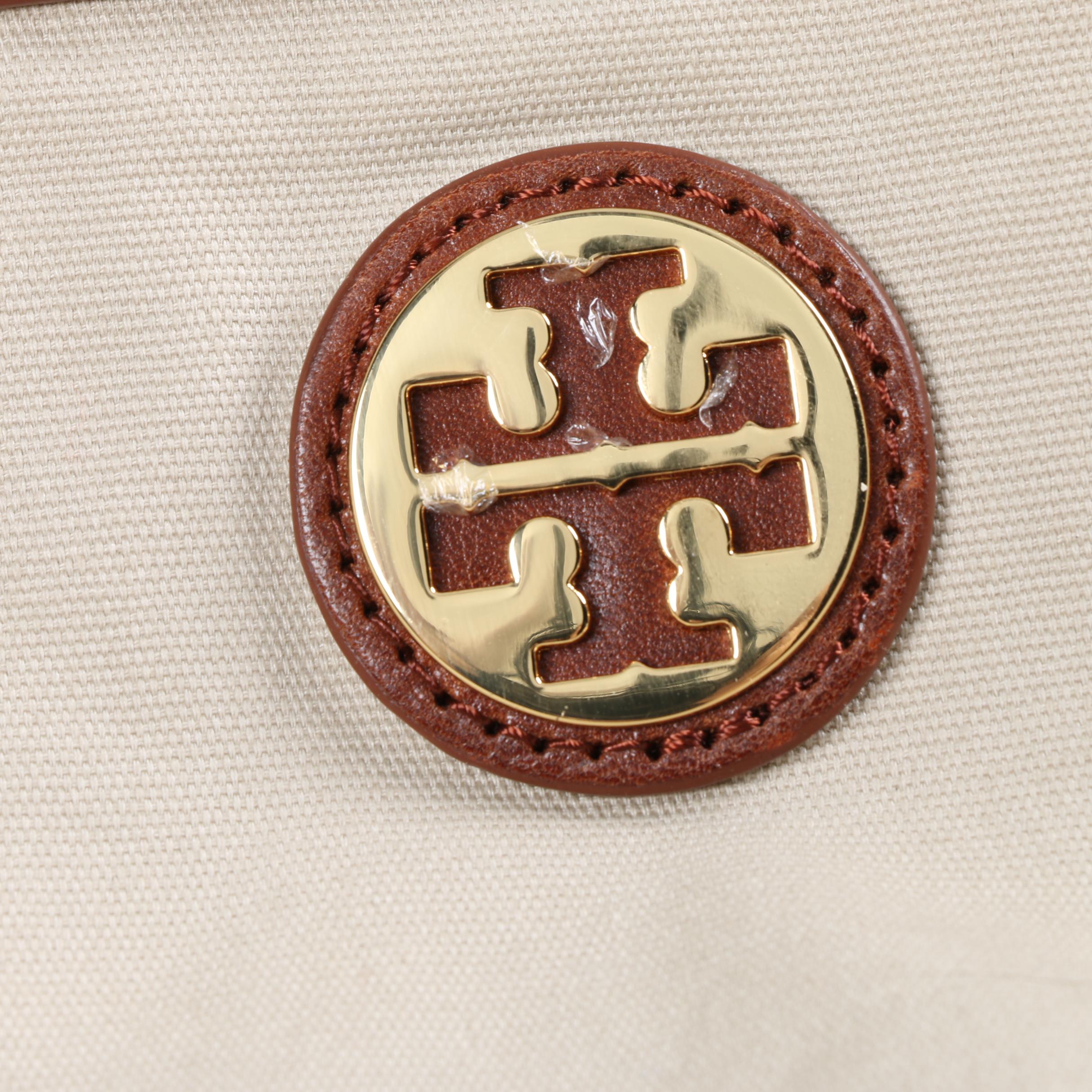 Tory Burch Wool and Leather Tote