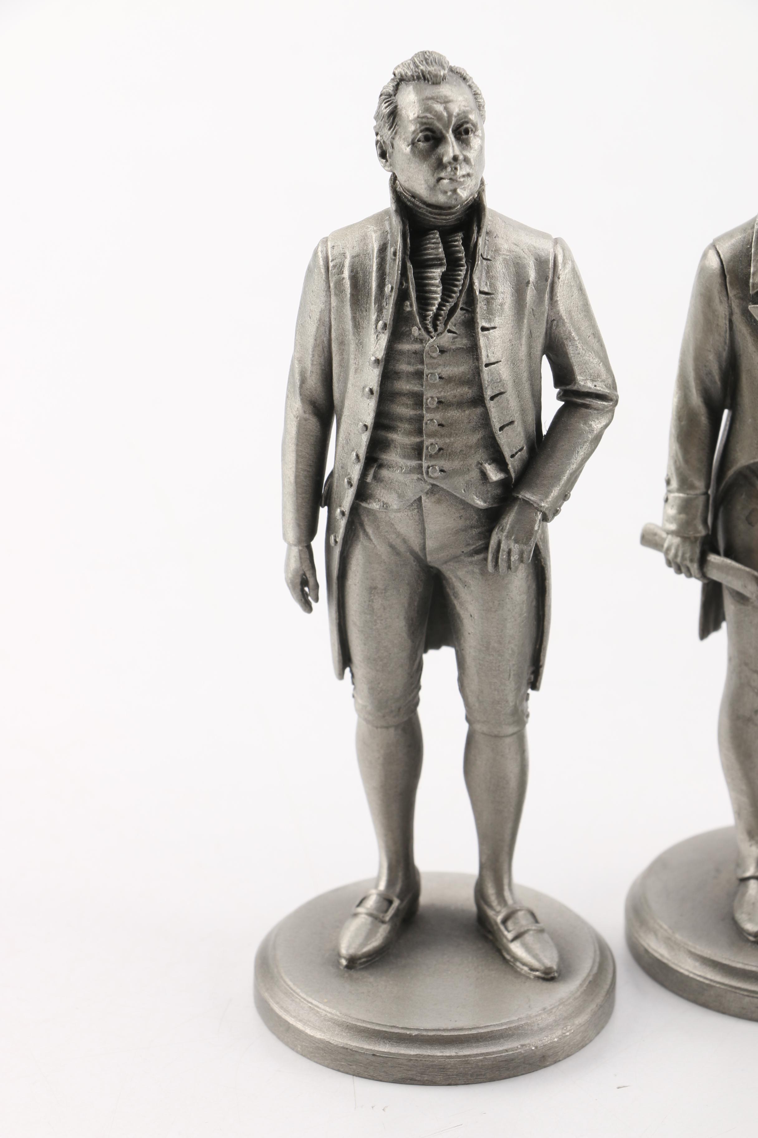 Lance Pewter President Figures including Monroe, Adams, Jackson, and Van Buren