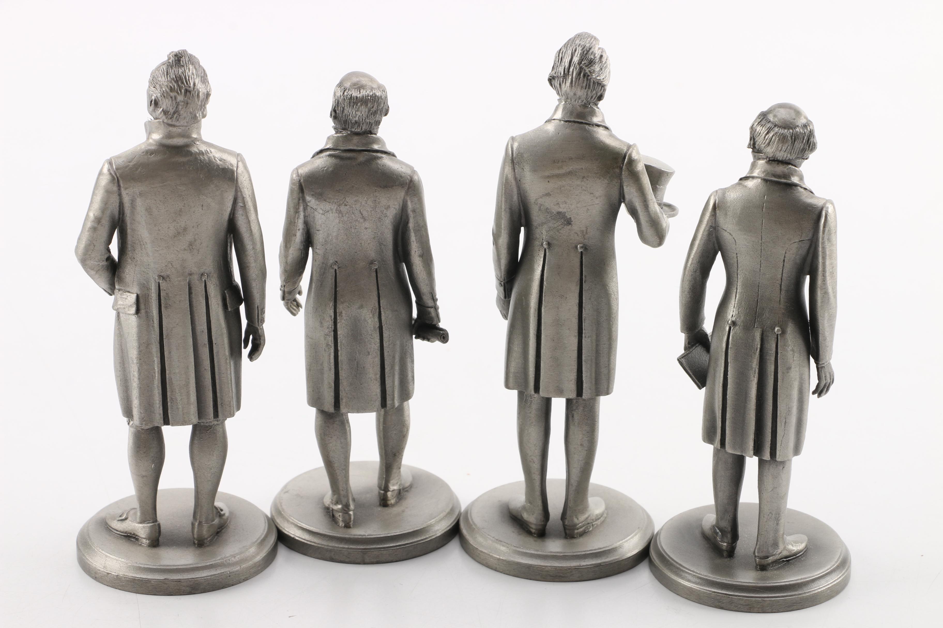 Lance Pewter President Figures including Monroe, Adams, Jackson, and Van Buren