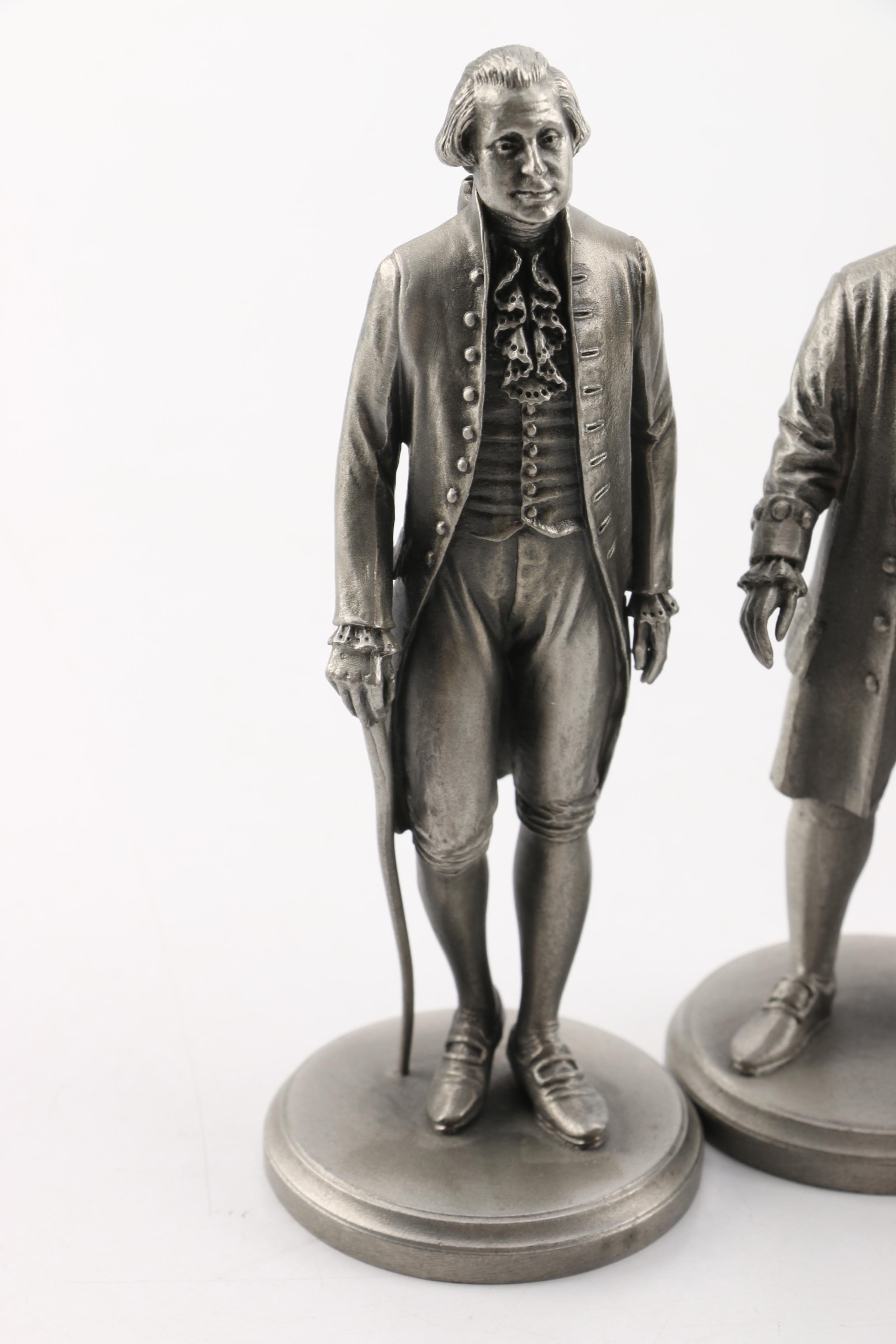 Lance Pewter President Figures including Washington, Adams, Jefferson, and Madis