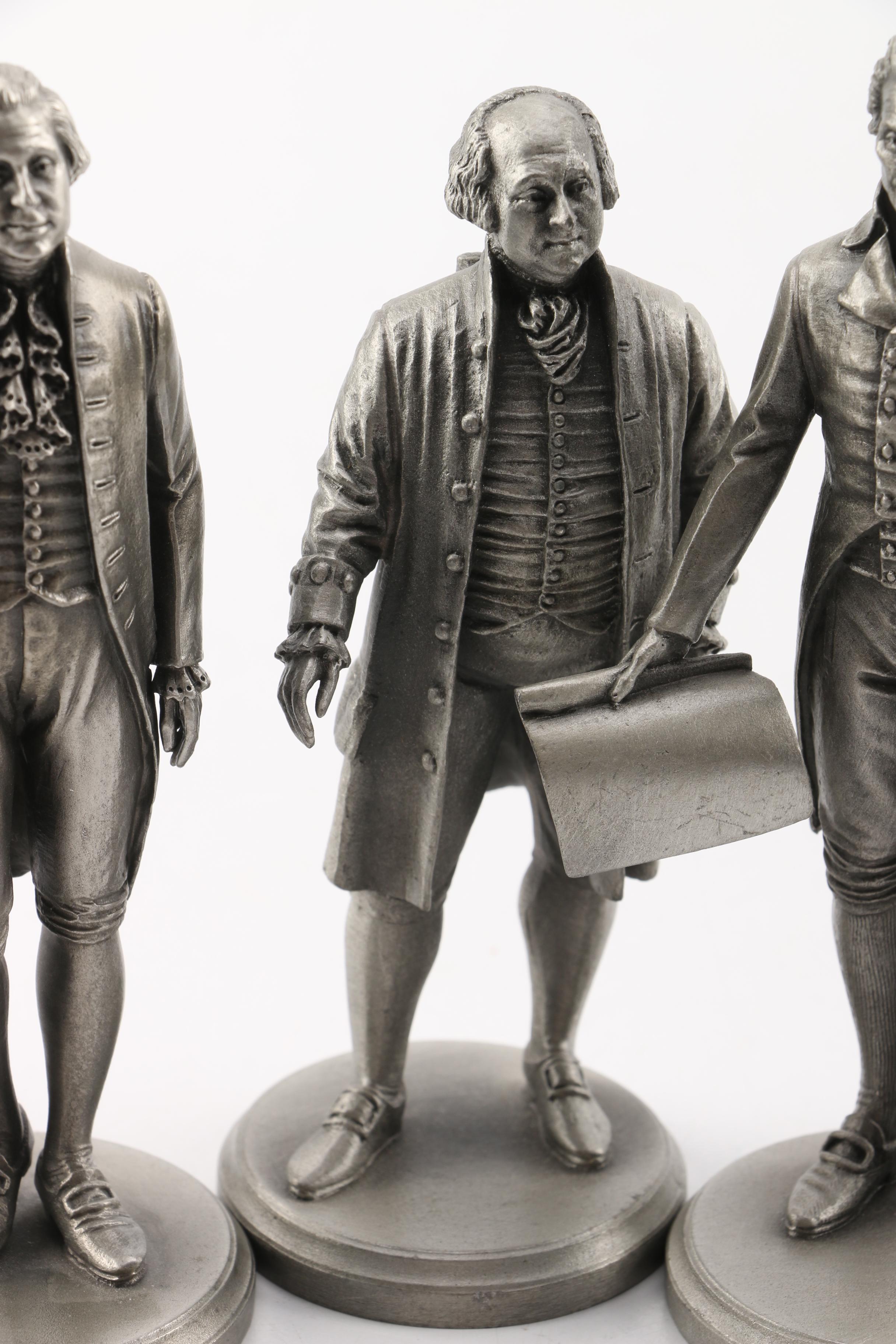 Lance Pewter President Figures including Washington, Adams, Jefferson, and Madis